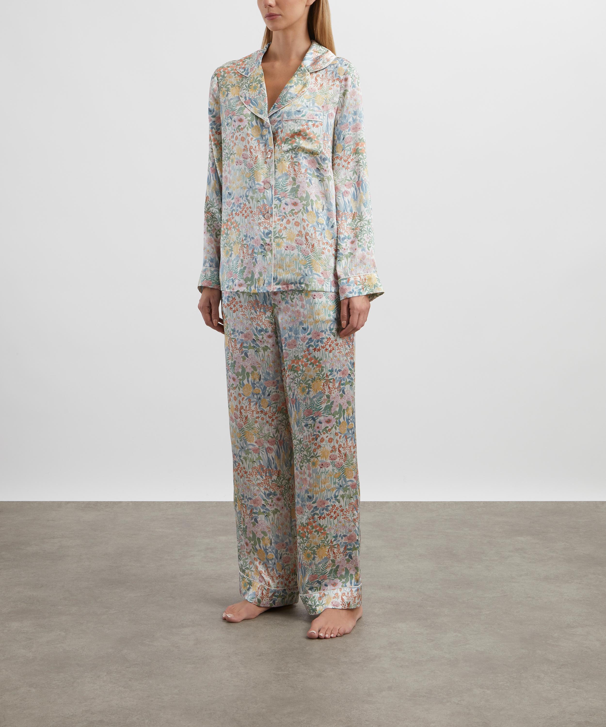 Liberty - Faria Flowers Small Silk Satin Pyjama Set image number 2