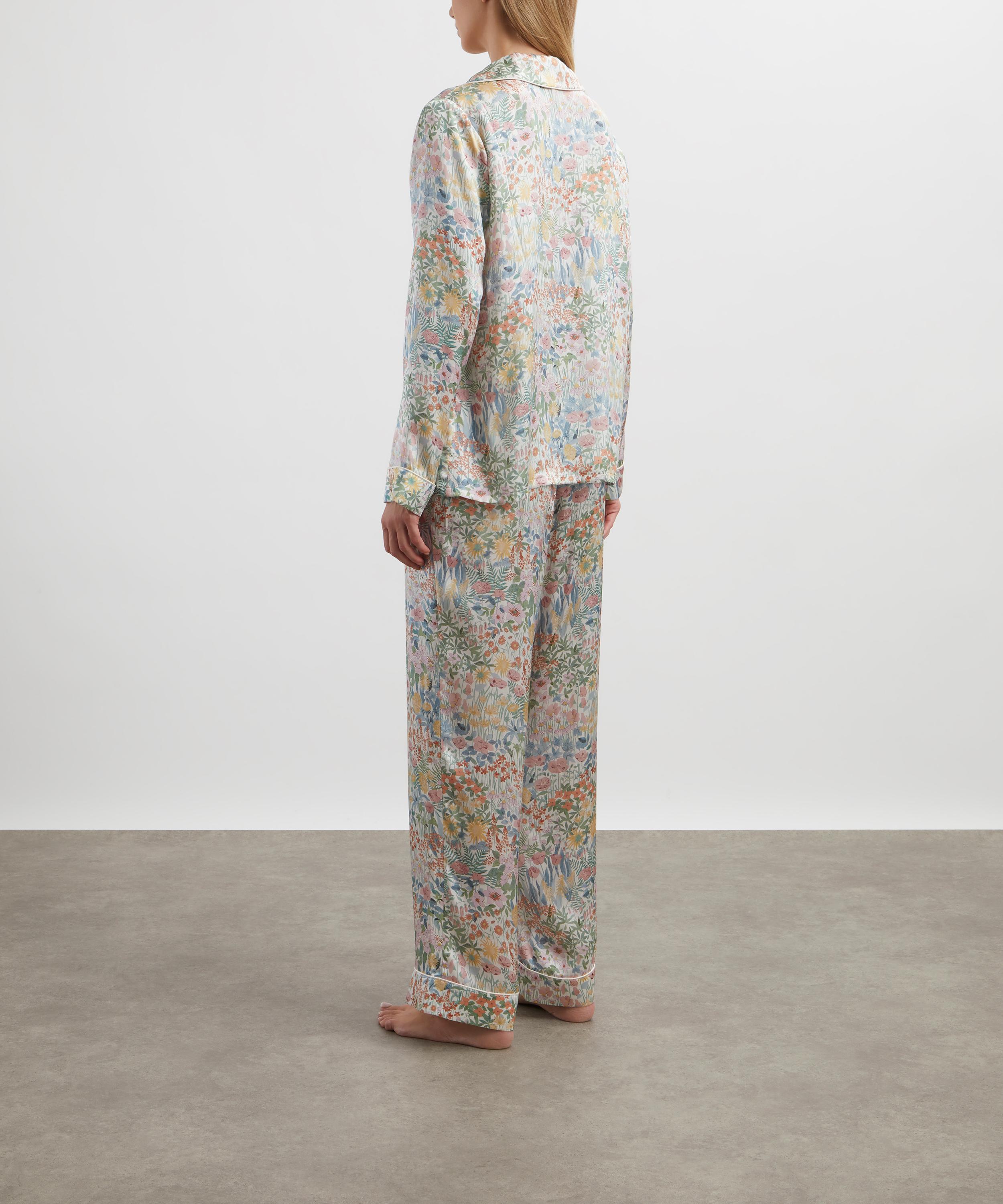 Liberty - Faria Flowers Small Silk Satin Pyjama Set image number 3