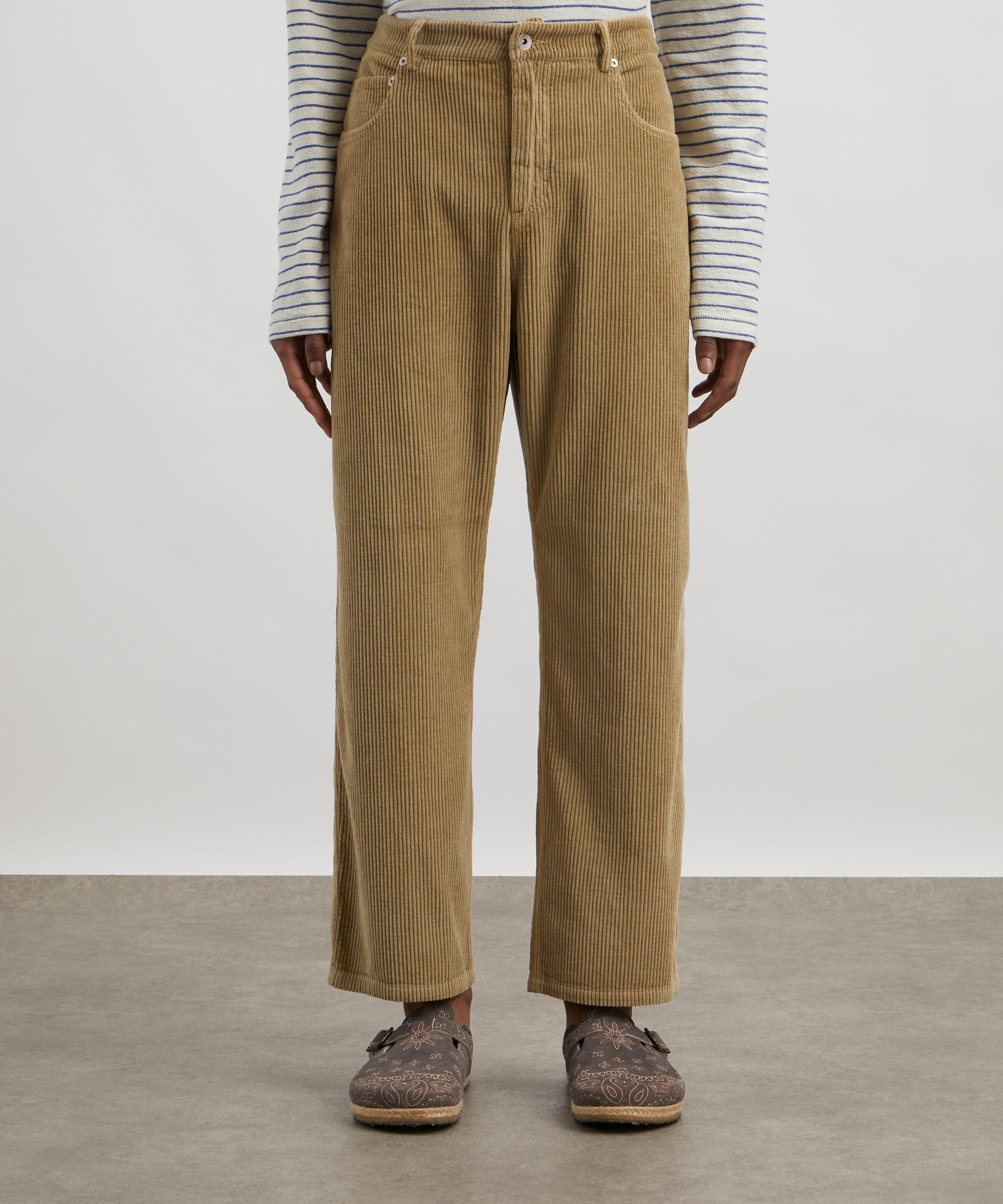 Folk - Stone Heavy Cord Barrel Leg Trousers image number 2