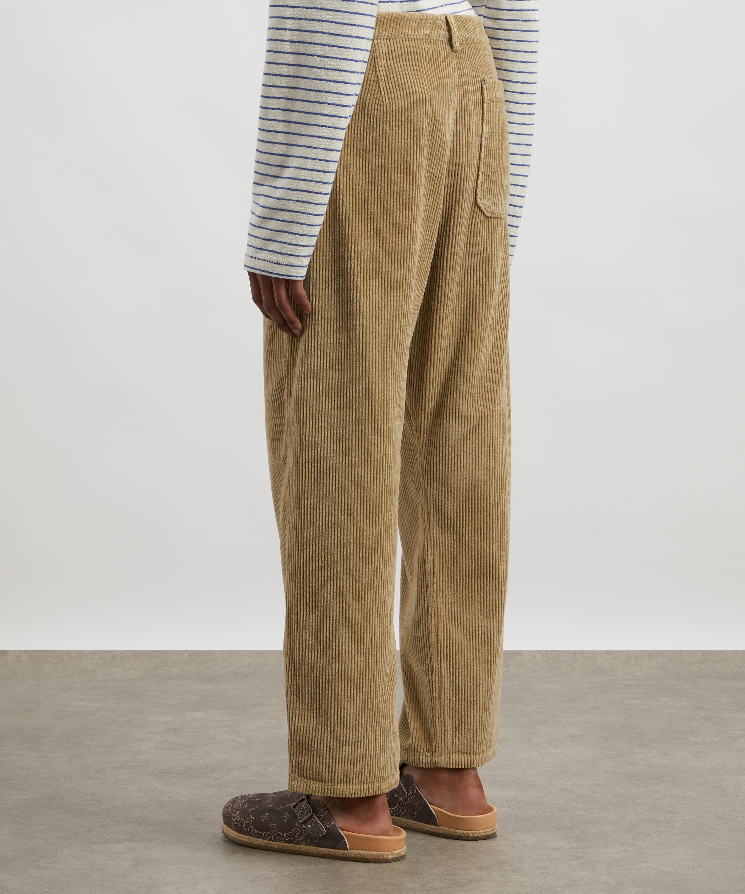 Folk - Stone Heavy Cord Barrel Leg Trousers image number 3