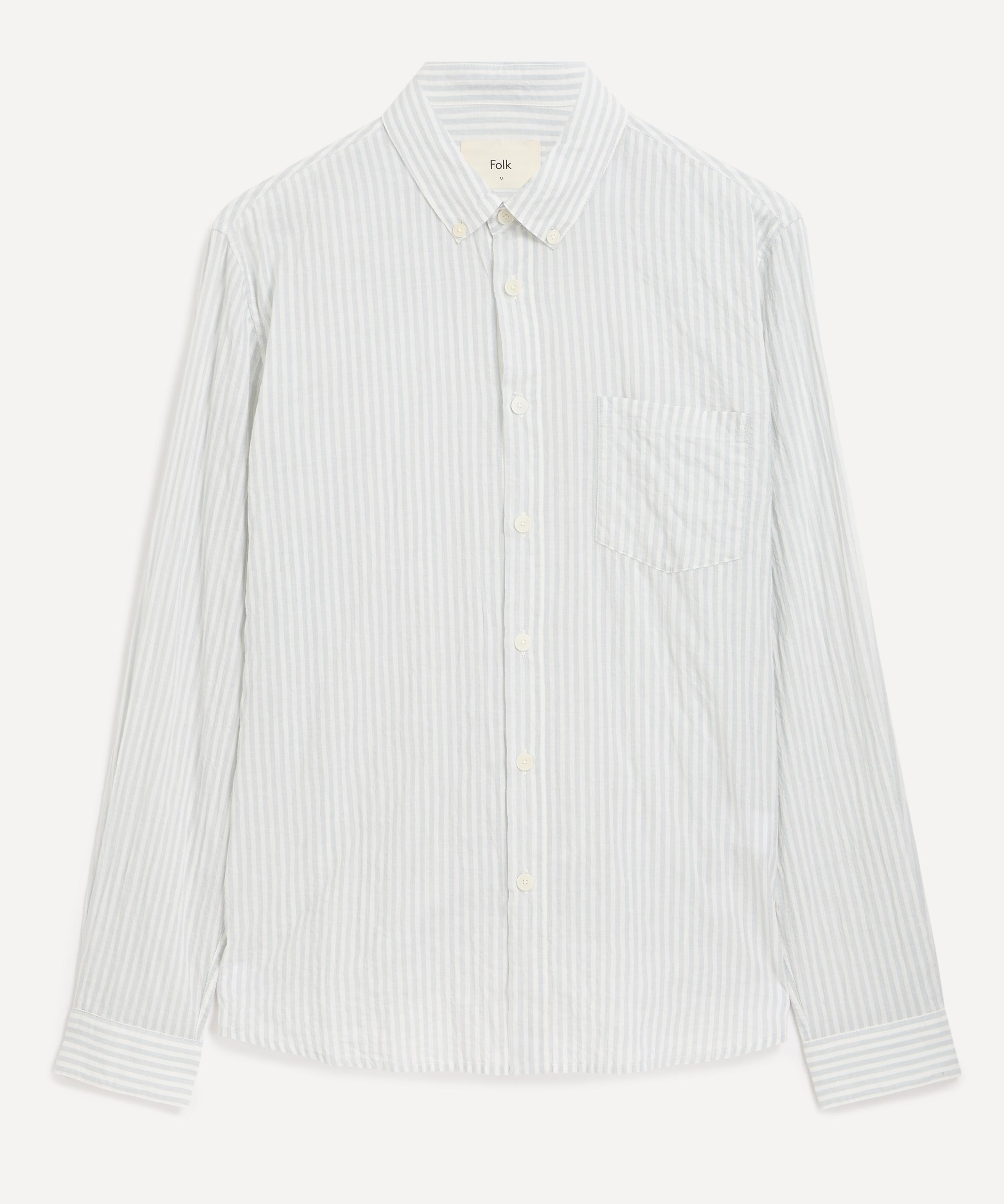 Folk - Textured Stripe Cotton Shirt