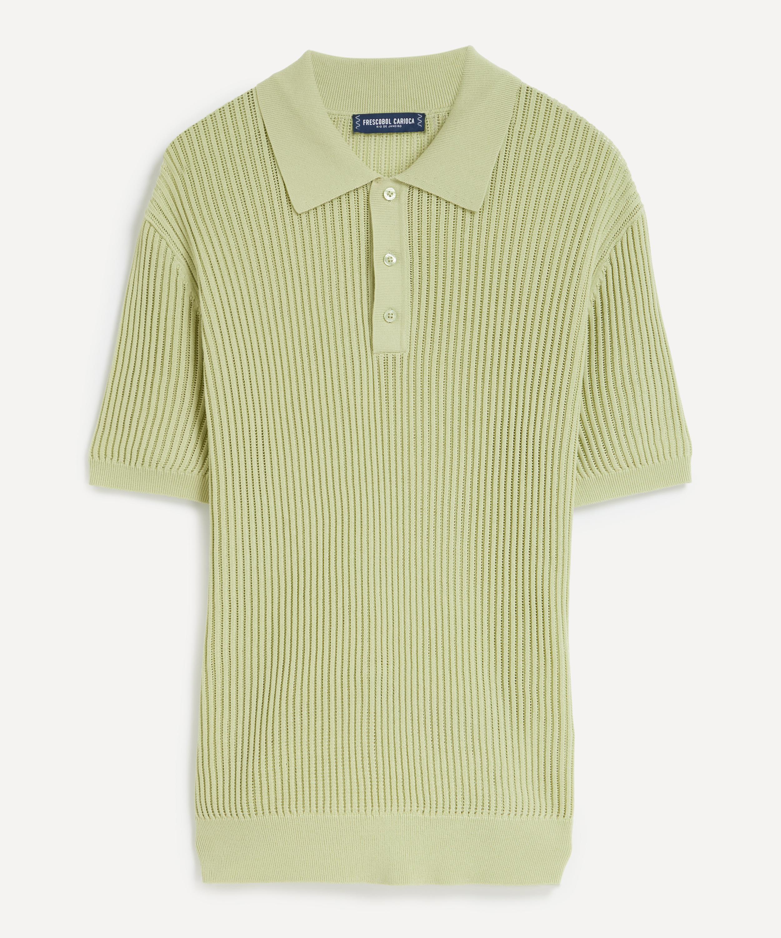 Frescobol Carioca - Pistachio Vidal Knit Polo image number 0
