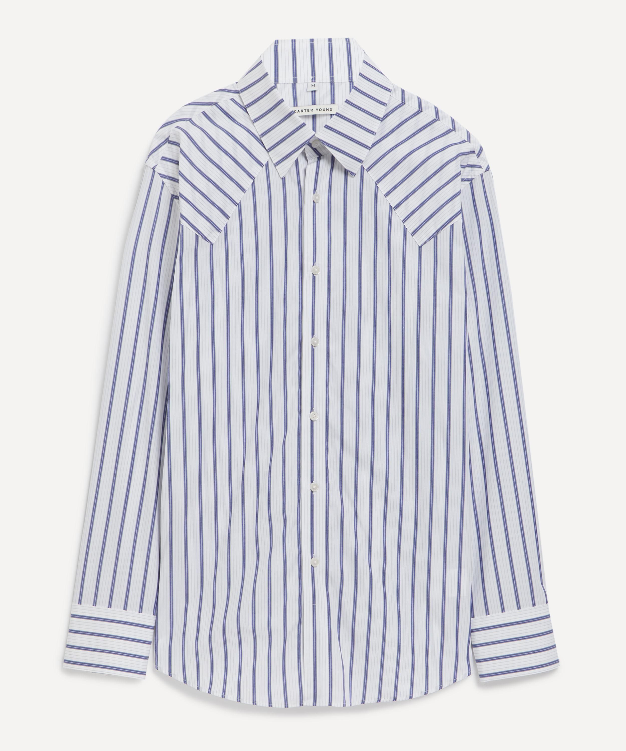 Carter Young - Striped Western Business Shirt image number 0