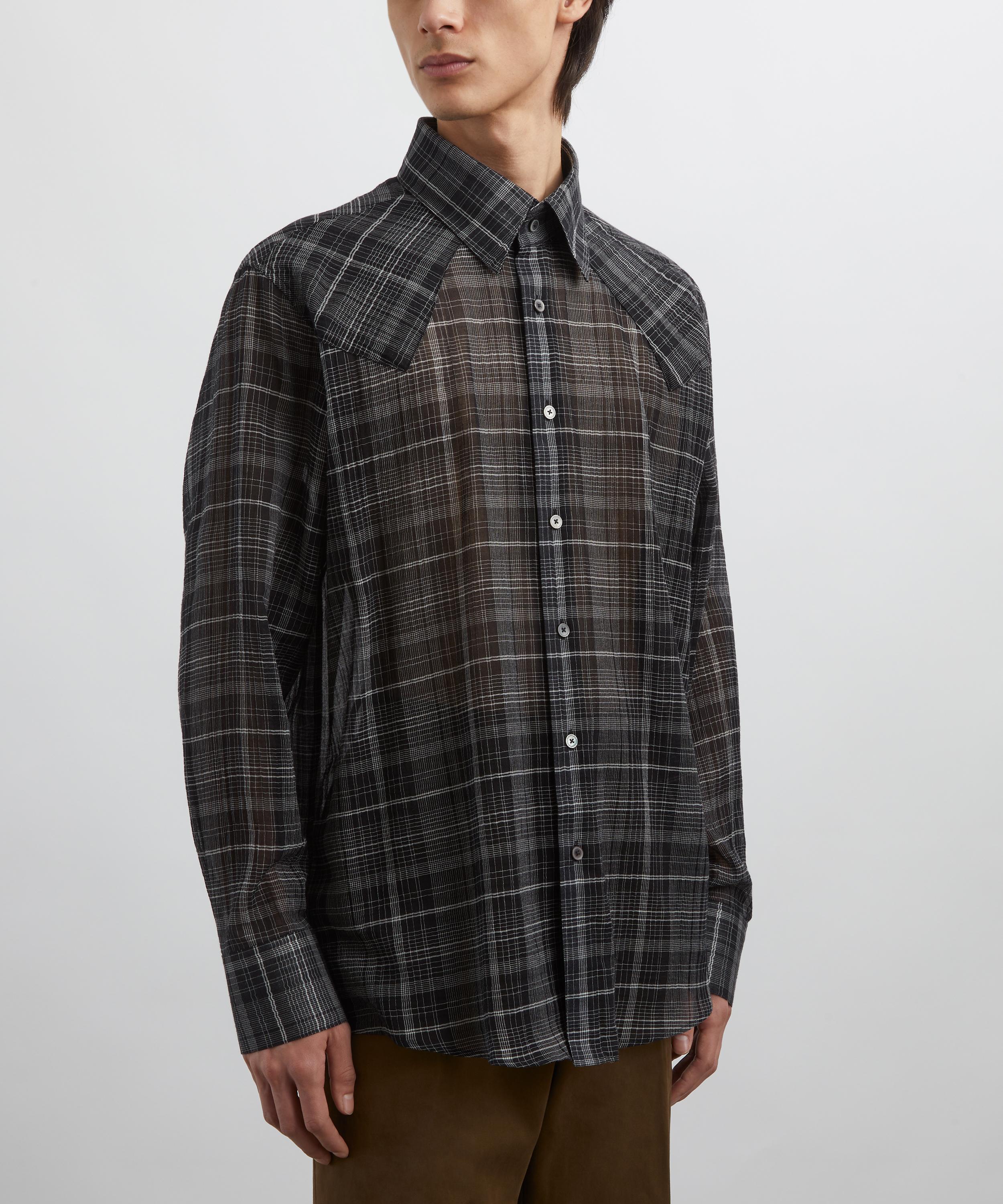 Carter Young - Black Plaid Western Business Shirt image number 2