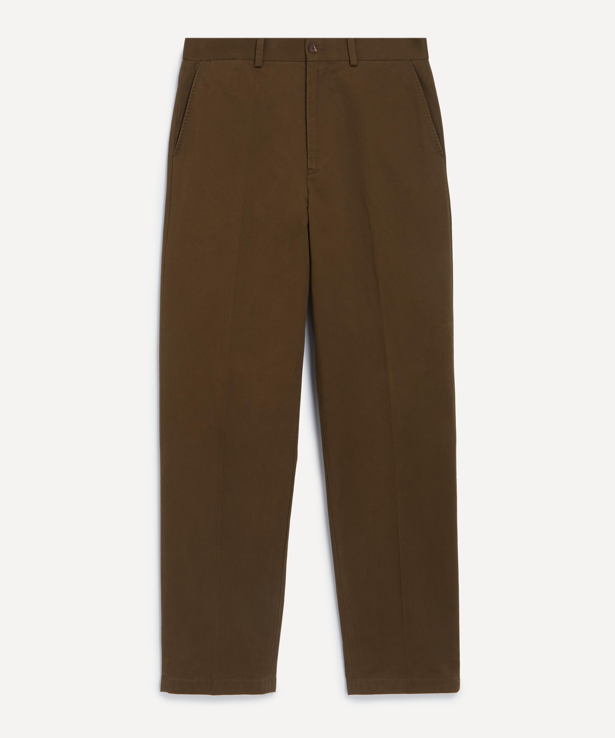 Carter Young - Flat Front Cotton Twill Trousers image number 0