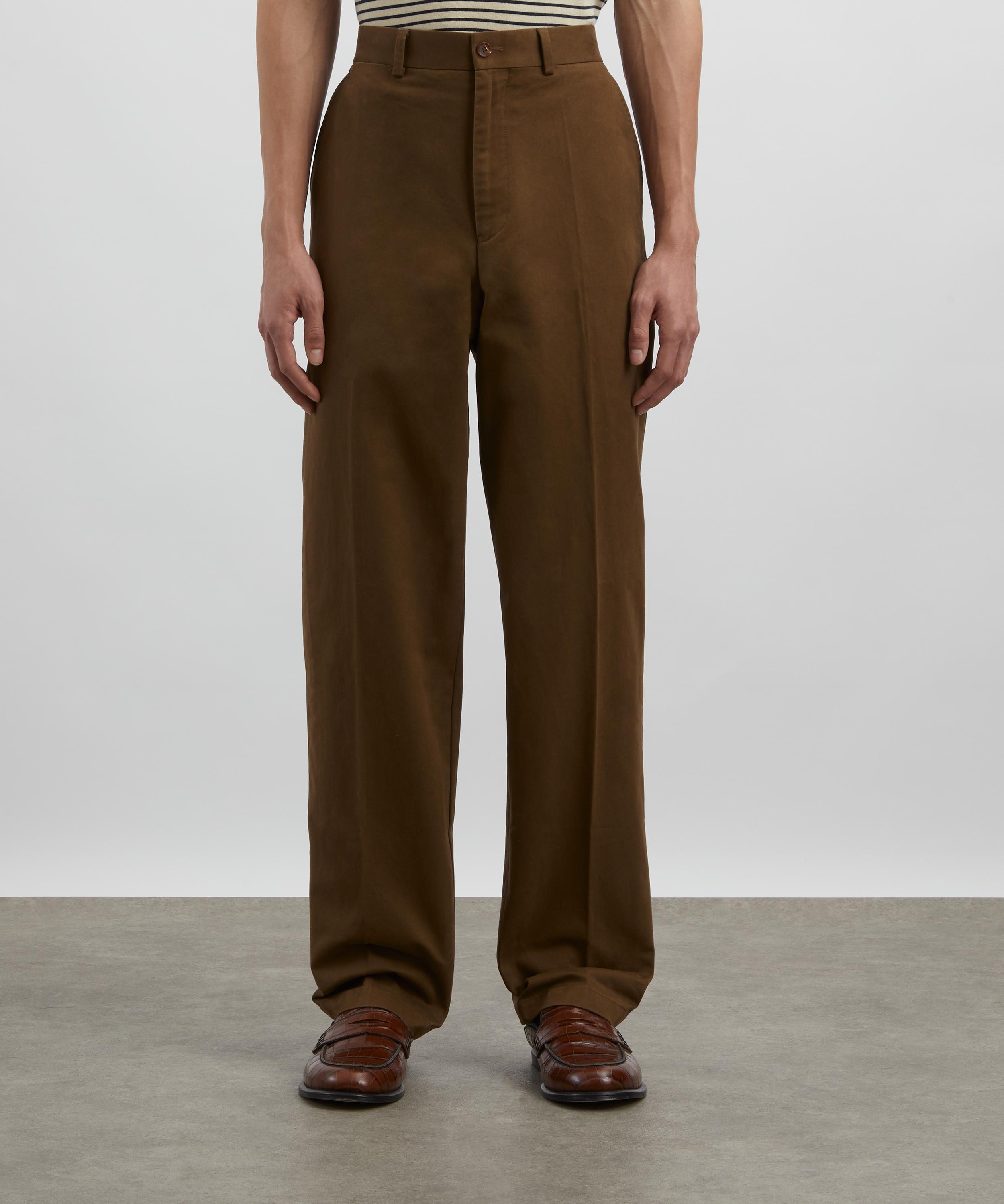 Carter Young - Flat Front Cotton Twill Trousers image number 2