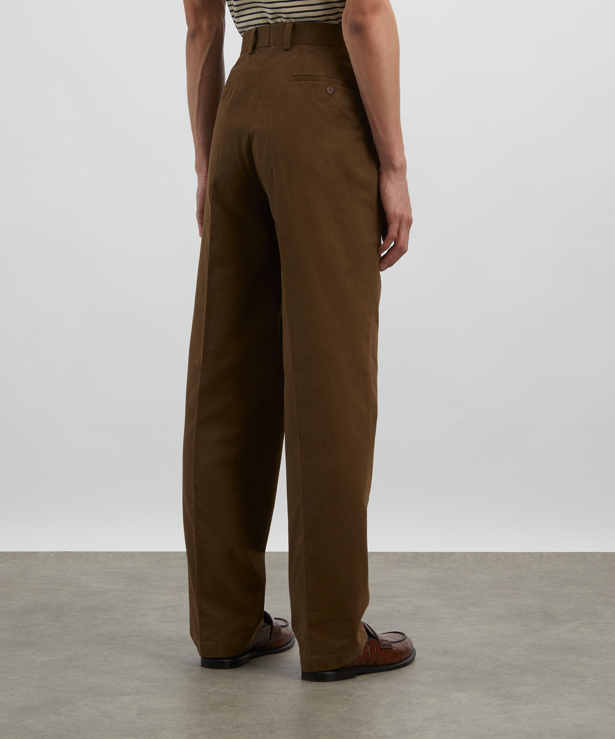 Carter Young - Flat Front Cotton Twill Trousers image number 3