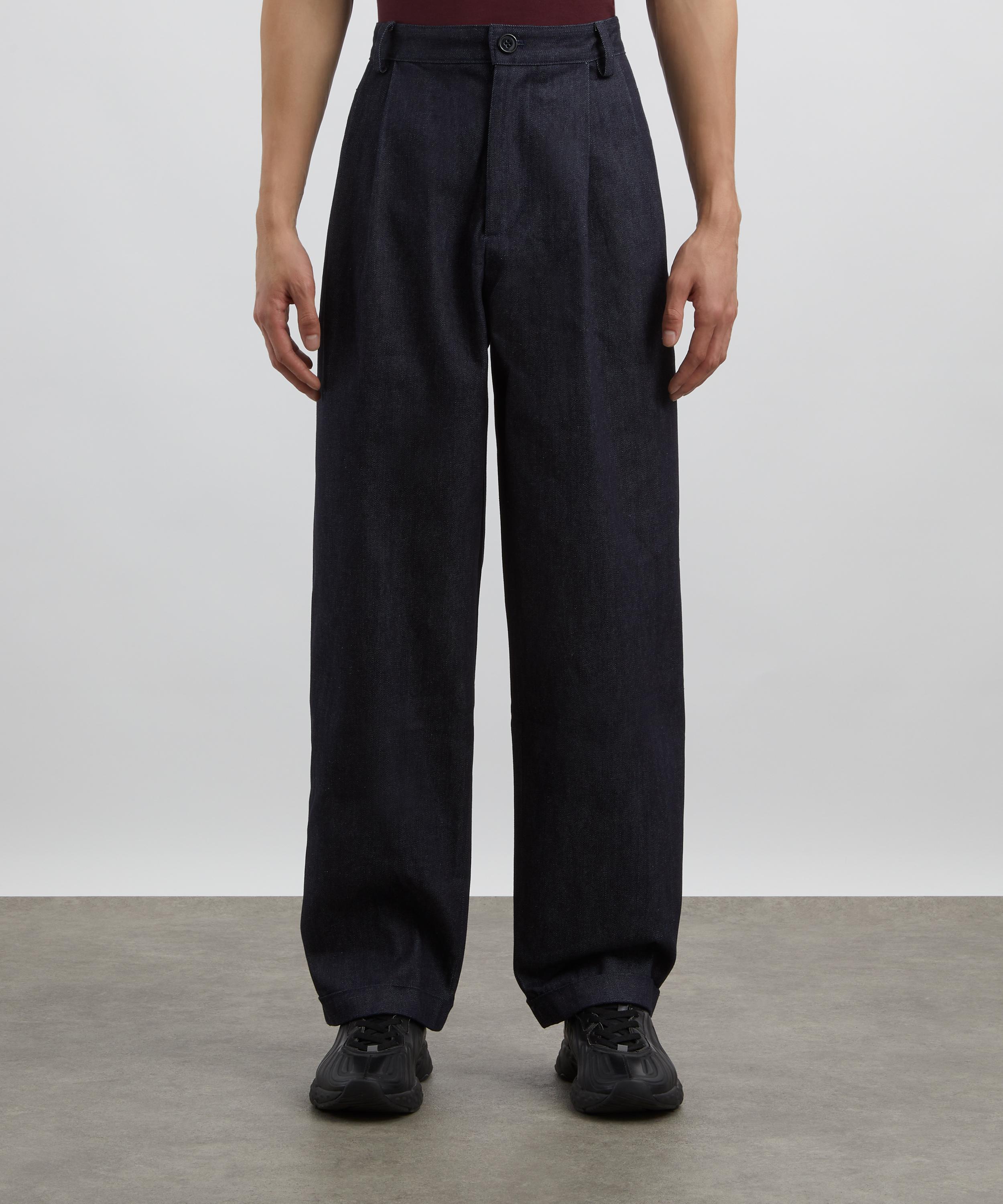 Carter Young - Denim Pleated Trousers image number 2