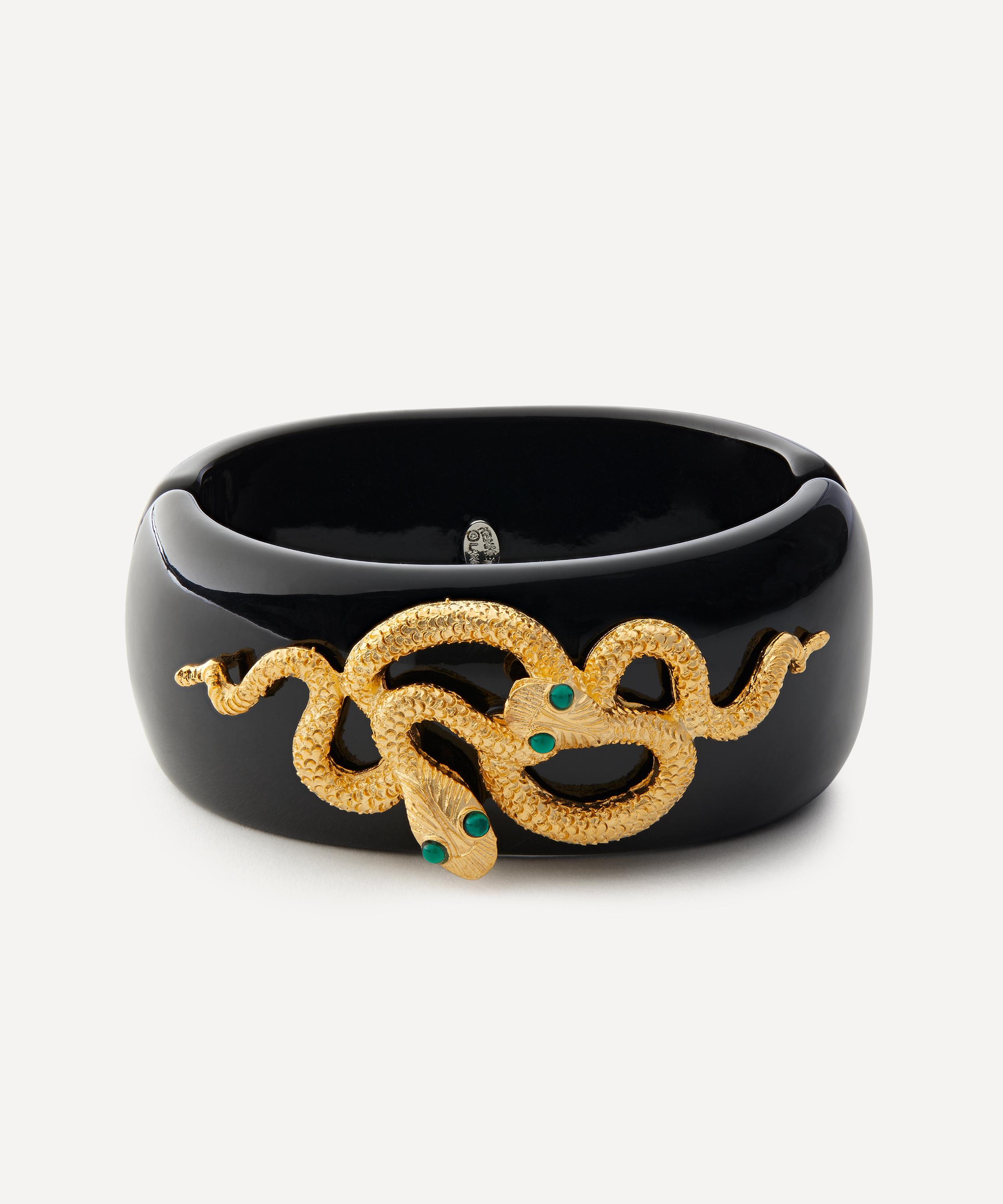 Kenneth Jay Lane - Black Resin Snake Cuff Bracelet image number 0