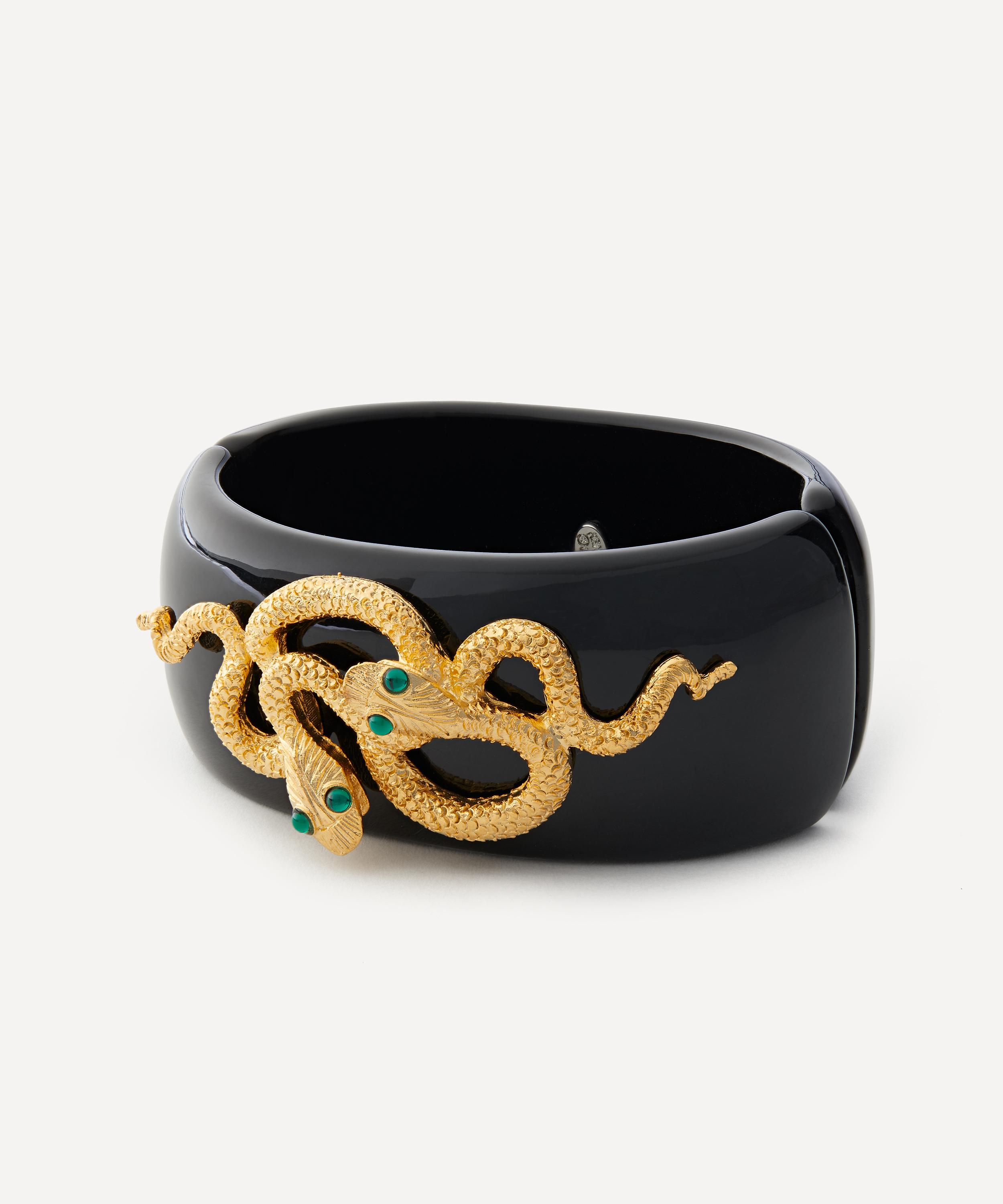 Kenneth Jay Lane - Black Resin Snake Cuff Bracelet image number 1
