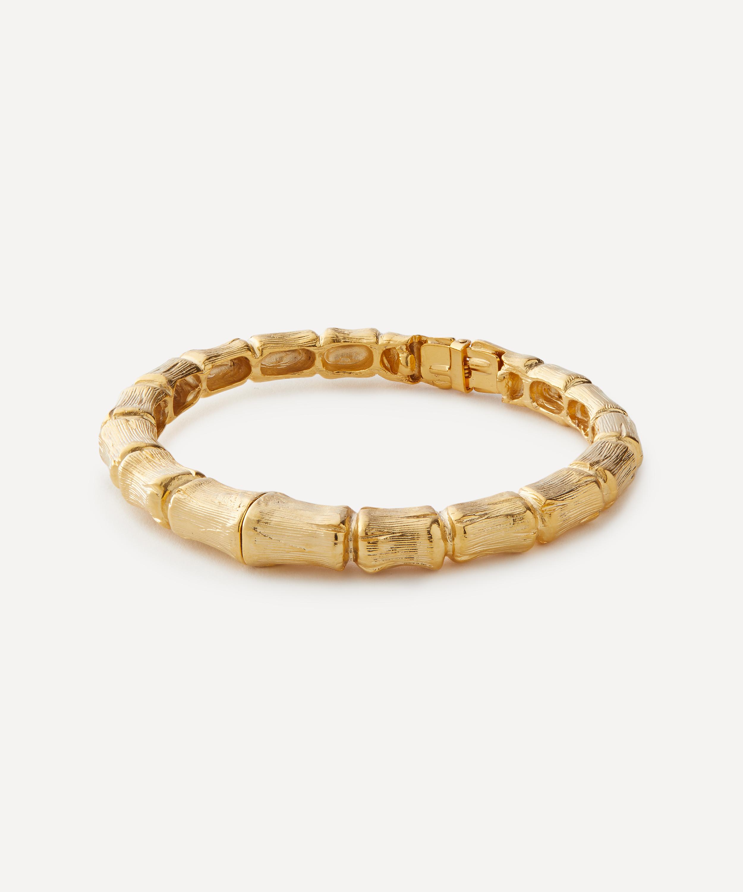 Gold plated bamboo bangle