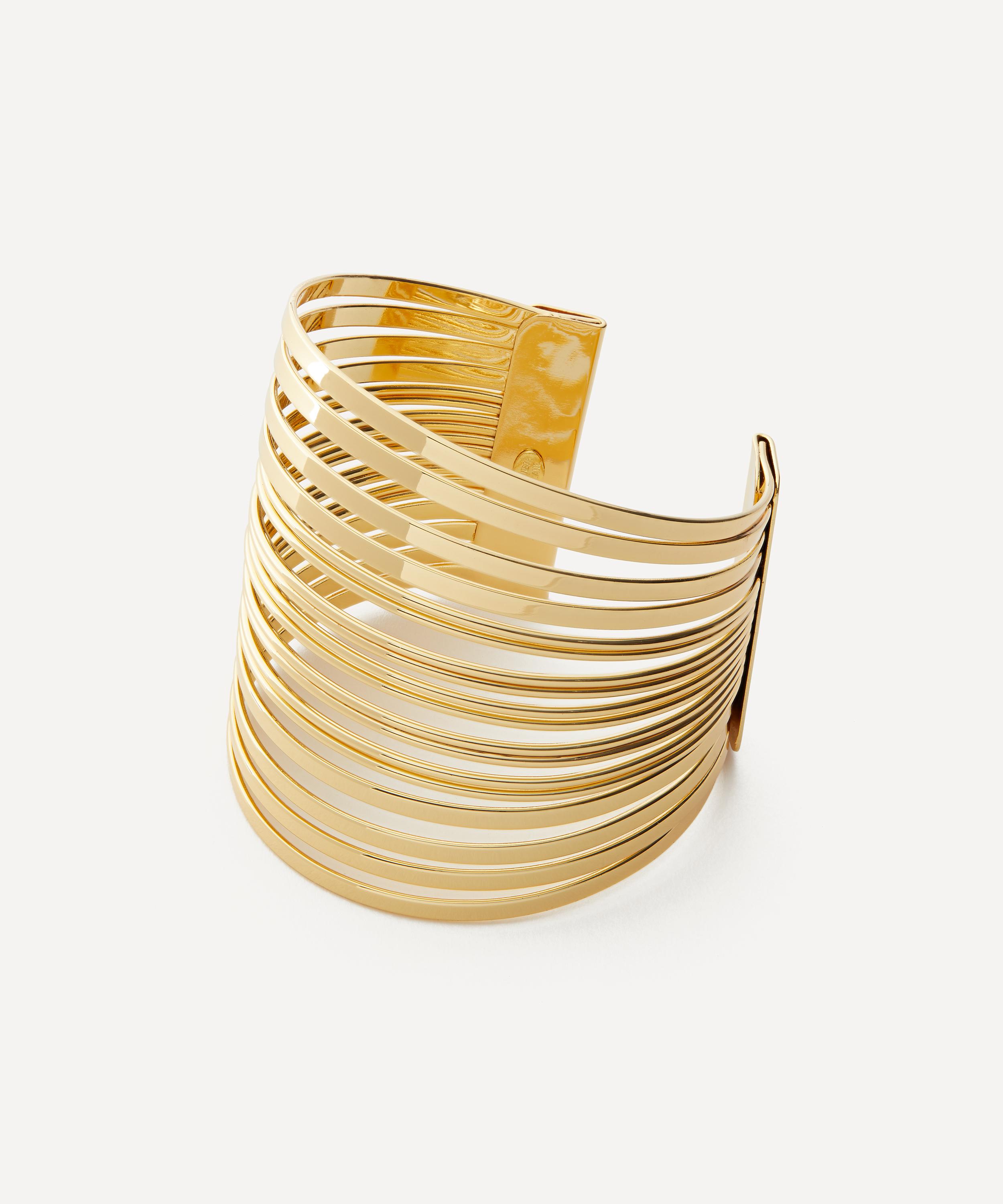 Kenneth Jay Lane - Gold-Plated Open Work Cuff Bracelet image number 2