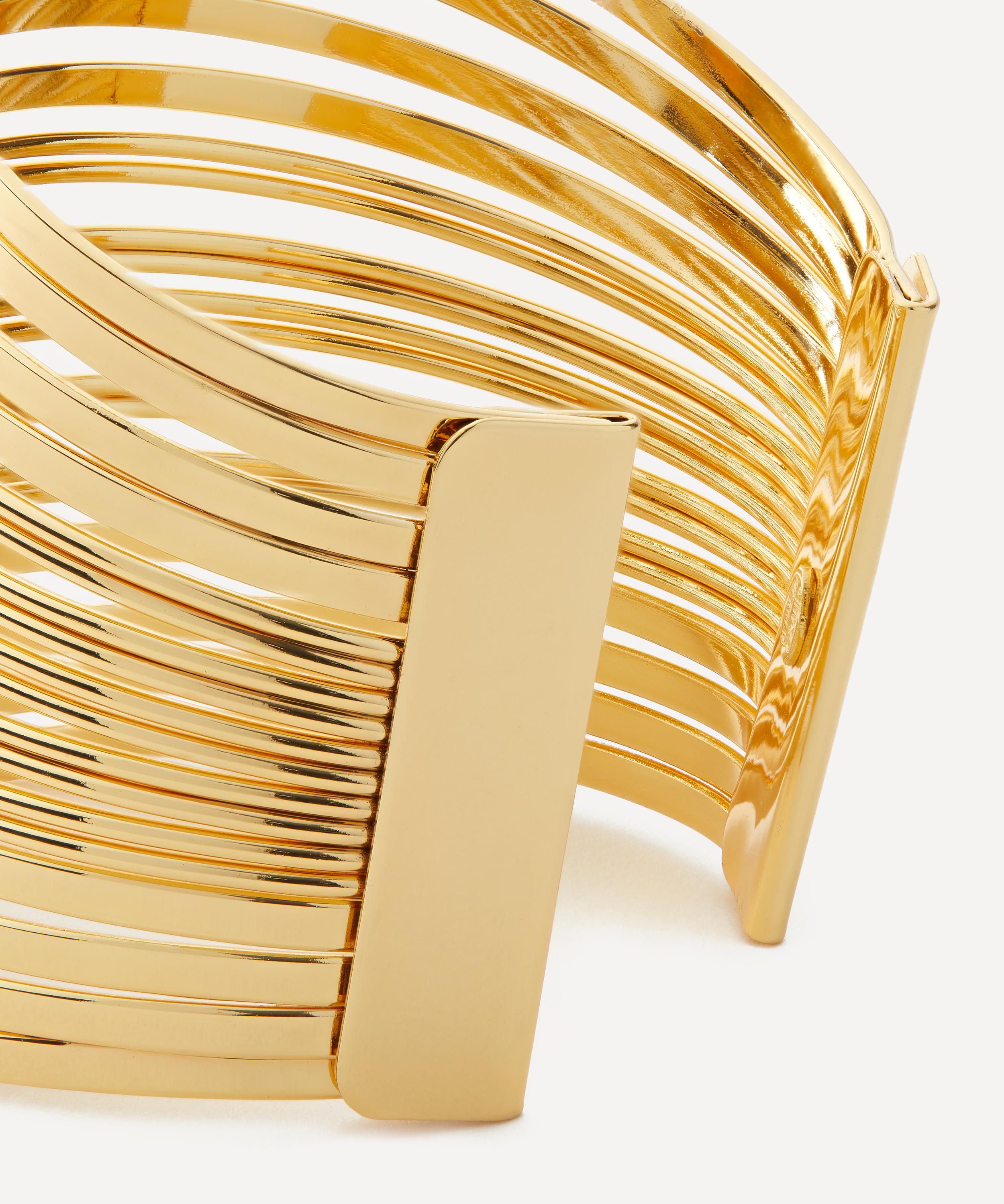 Kenneth Jay Lane - Gold-Plated Open Work Cuff Bracelet image number 3