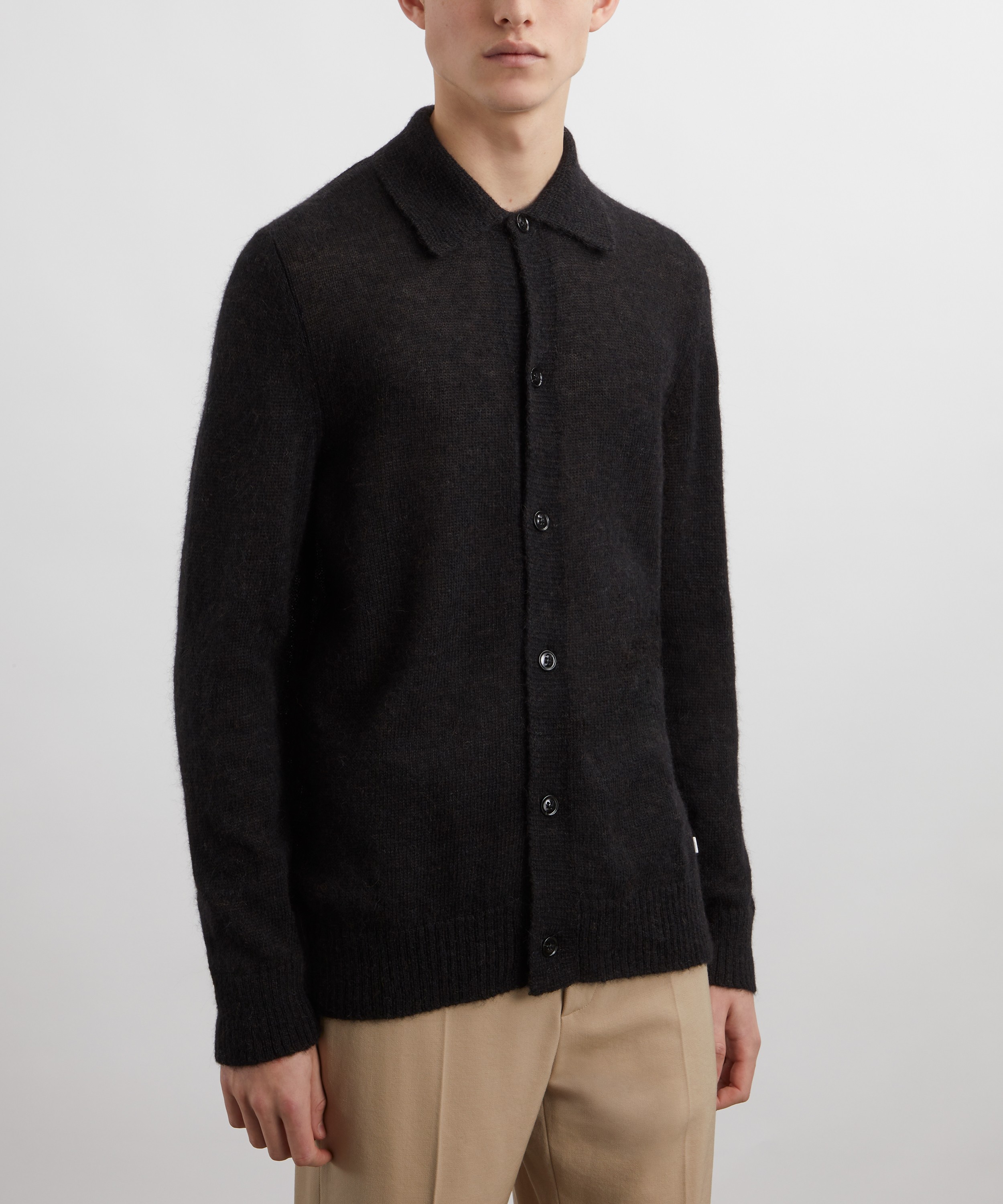 【MARKAWARE】POLO COLLAR CARDIGAN ALPACA MARKAWARE】POLO COLLAR CARDIGAN ALPACA
