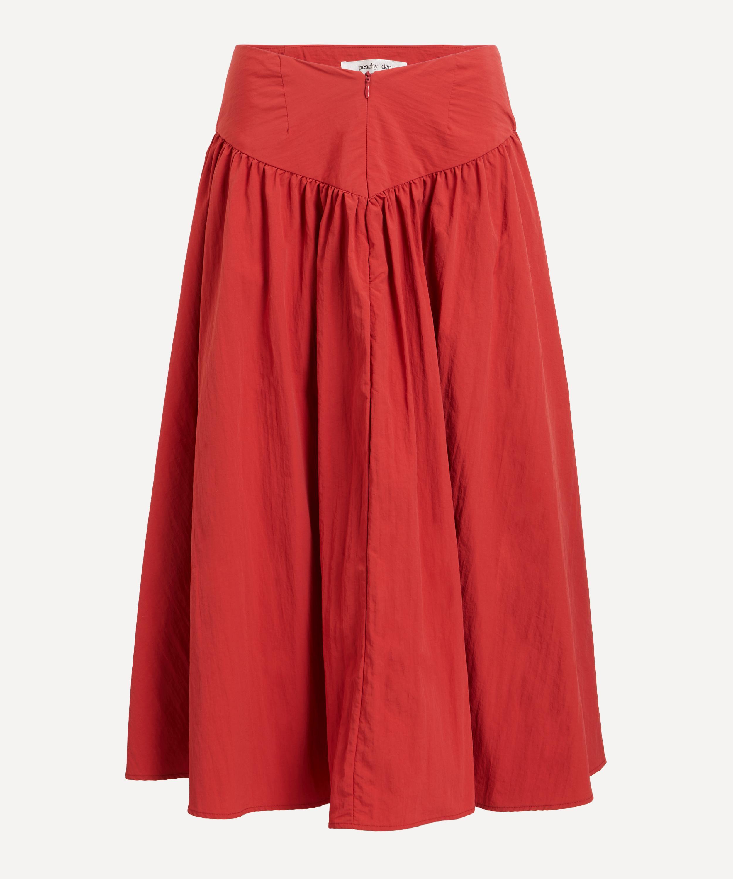 Peachy Den - Deba Tomato Midi Skirt image number 0