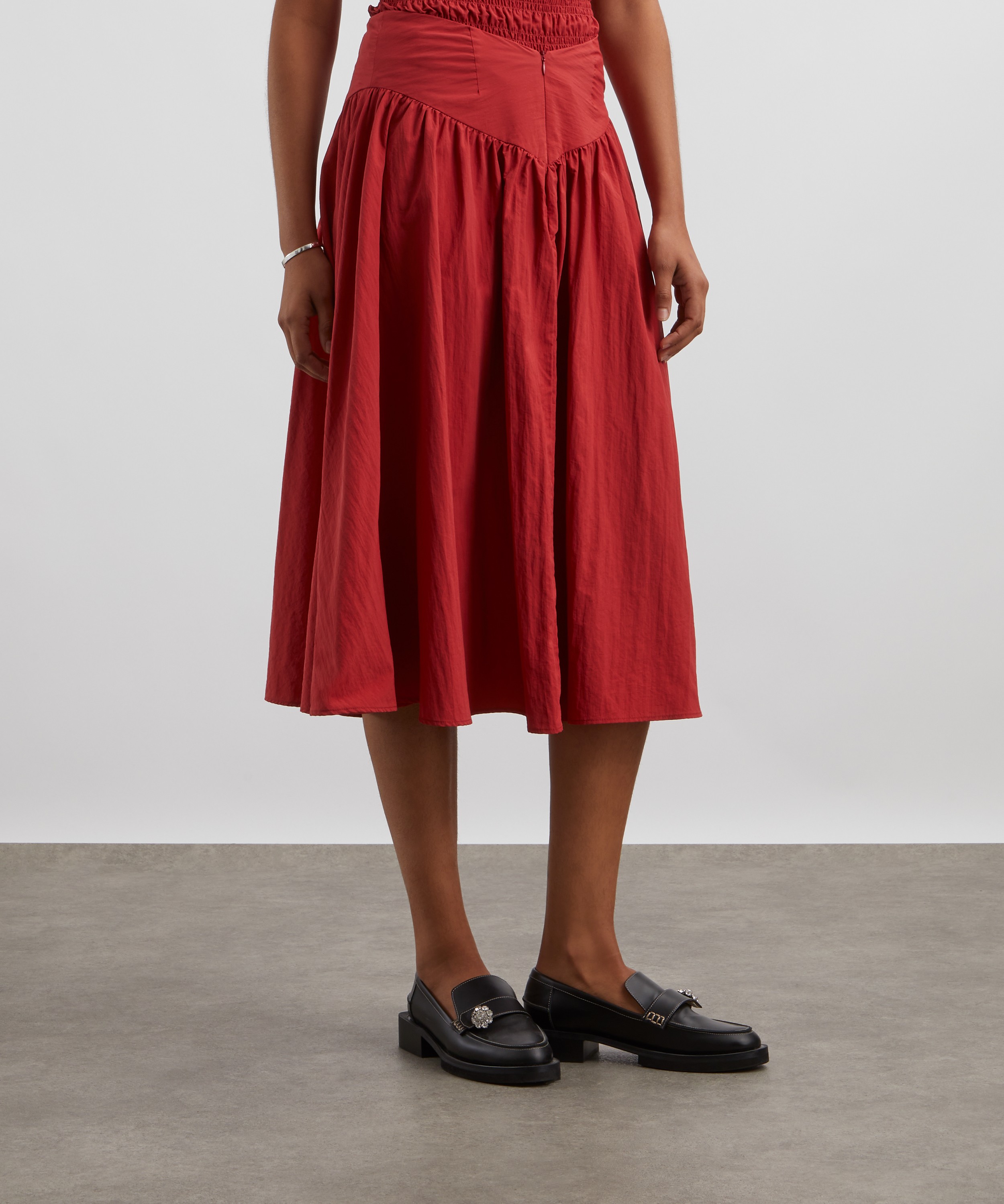 Peachy Den - Deba Tomato Midi Skirt image number 2