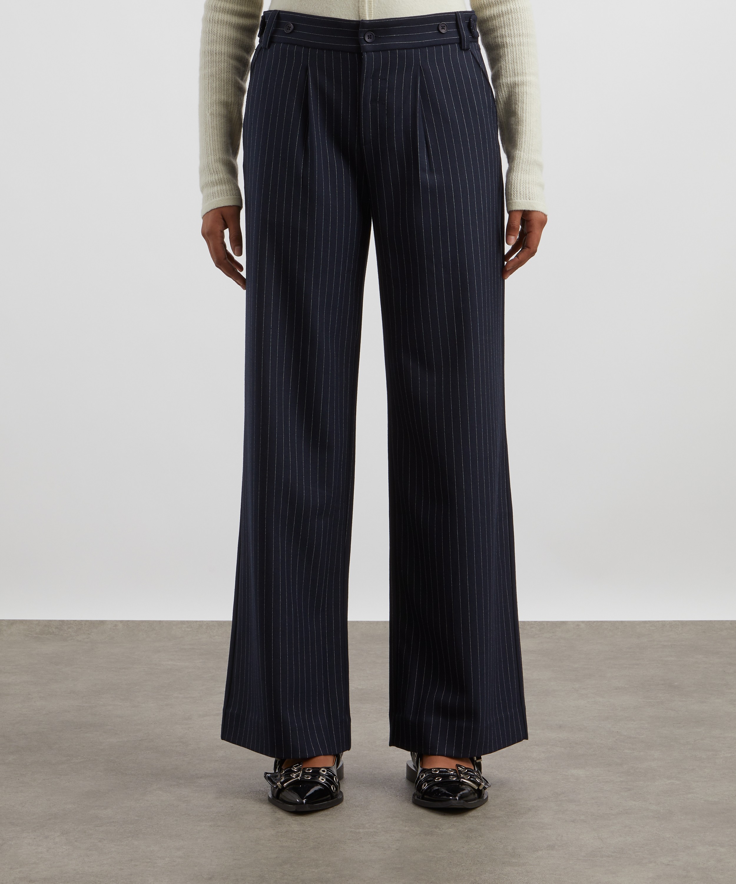 Peachy Den - Lennox Ink Wide Leg Tailored Trousers image number 2