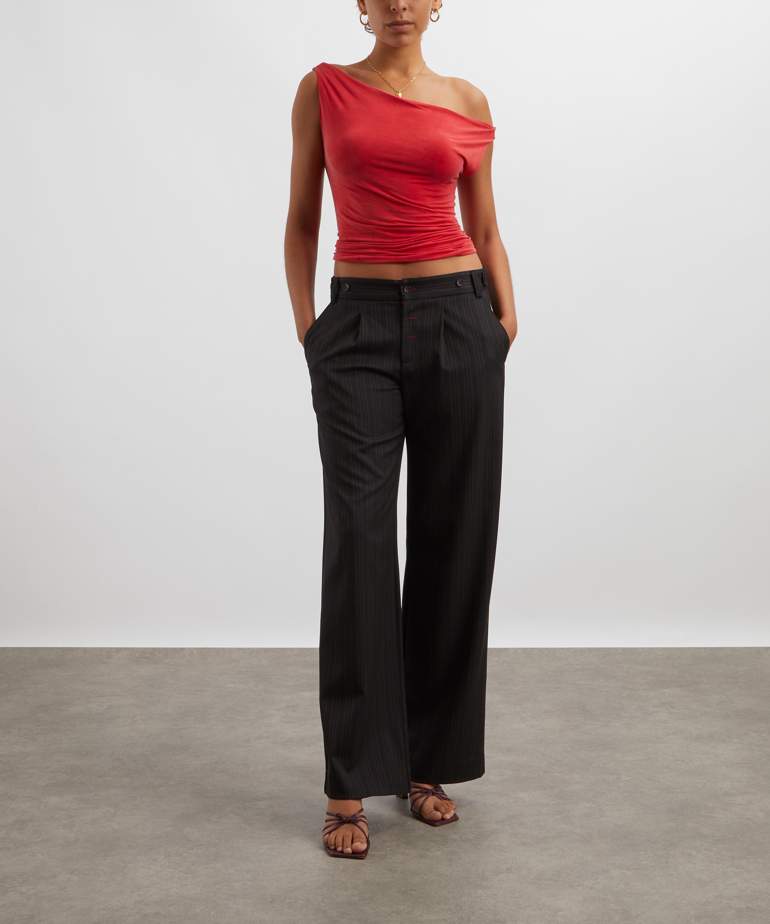 Peachy Den Kylie Tomato Cowl-Neck Top | Liberty