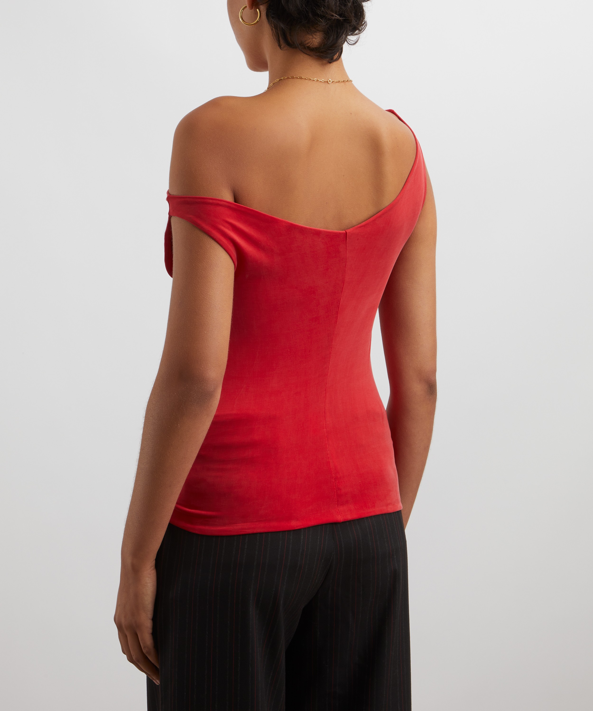 Peachy Den Kylie Tomato Cowl-Neck Top | Liberty