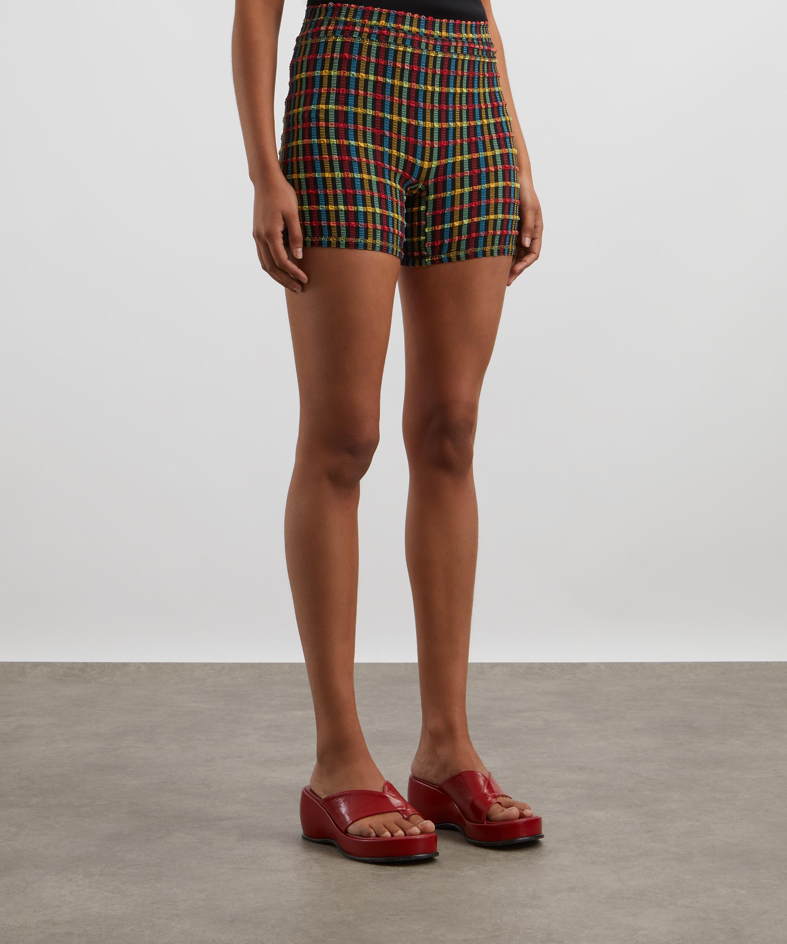 Peachy Den - Cindy Gingham Seersucker Shorts image number 2