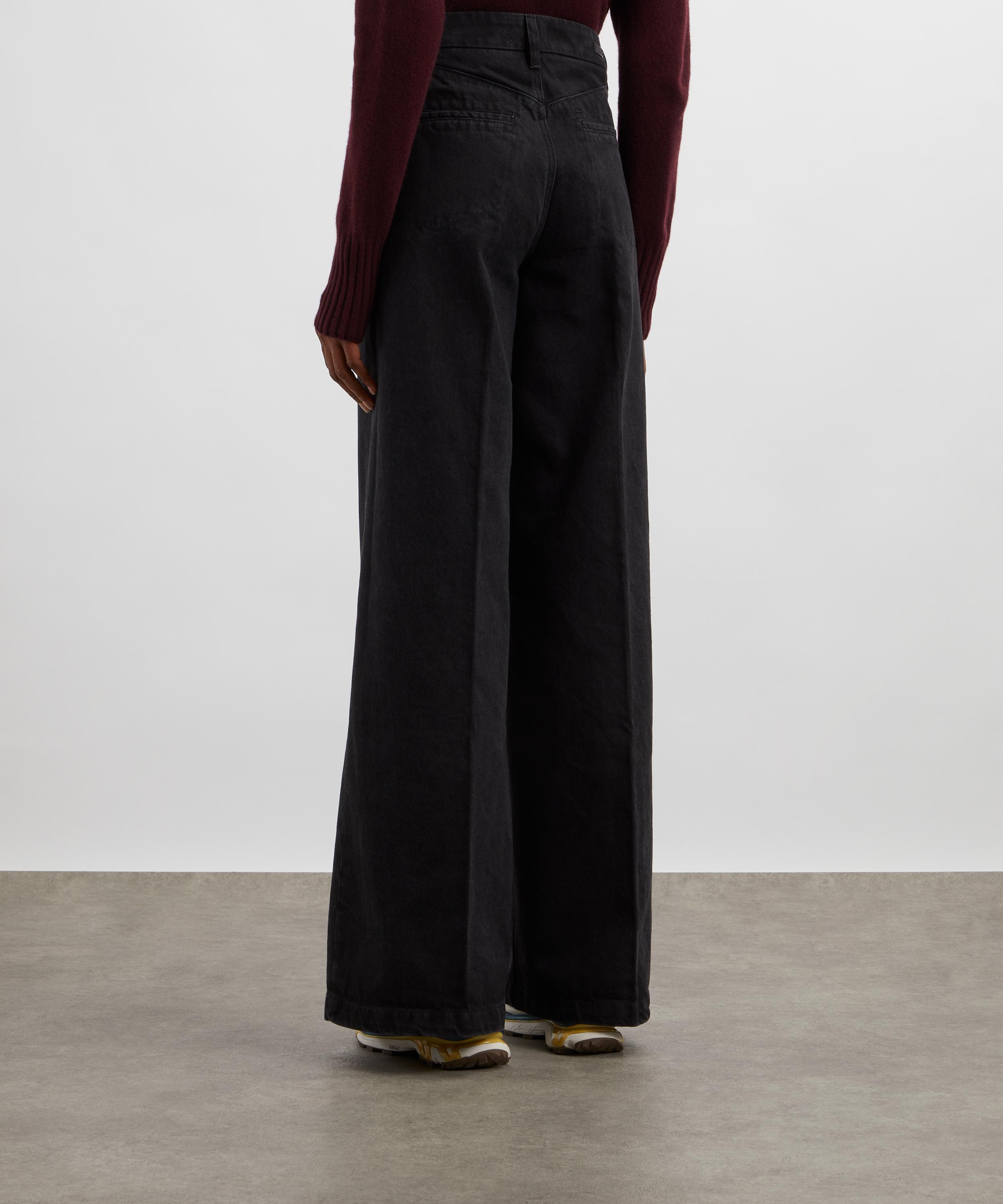 Paige - Portia Wide Leg Jeans in Deep Caviar  image number 3