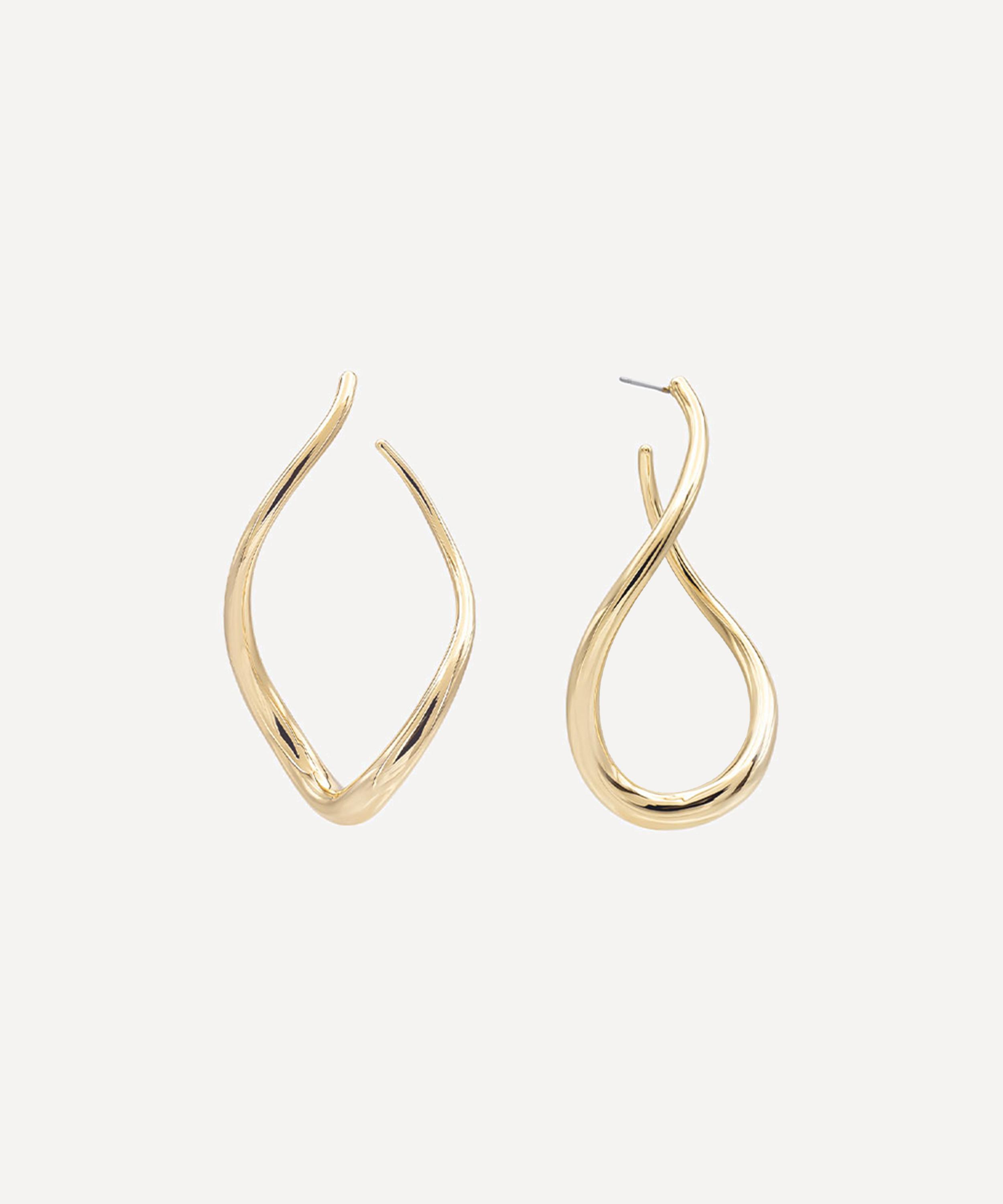 SHASHI - 14ct Gold-Plated Tulip Hoop Earrings image number 0