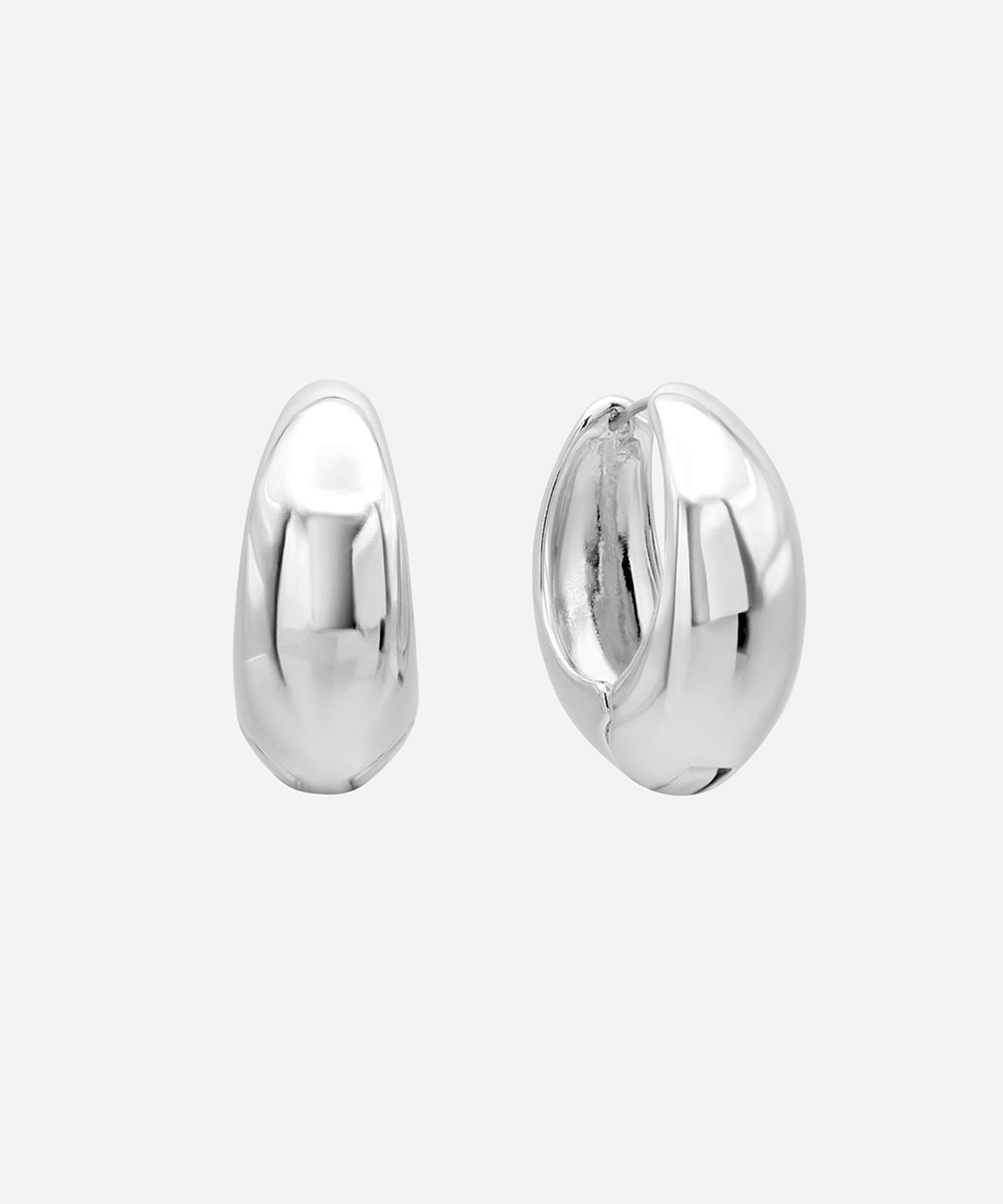 SHASHI - Silver-Plated Cameron Hoop Earrings