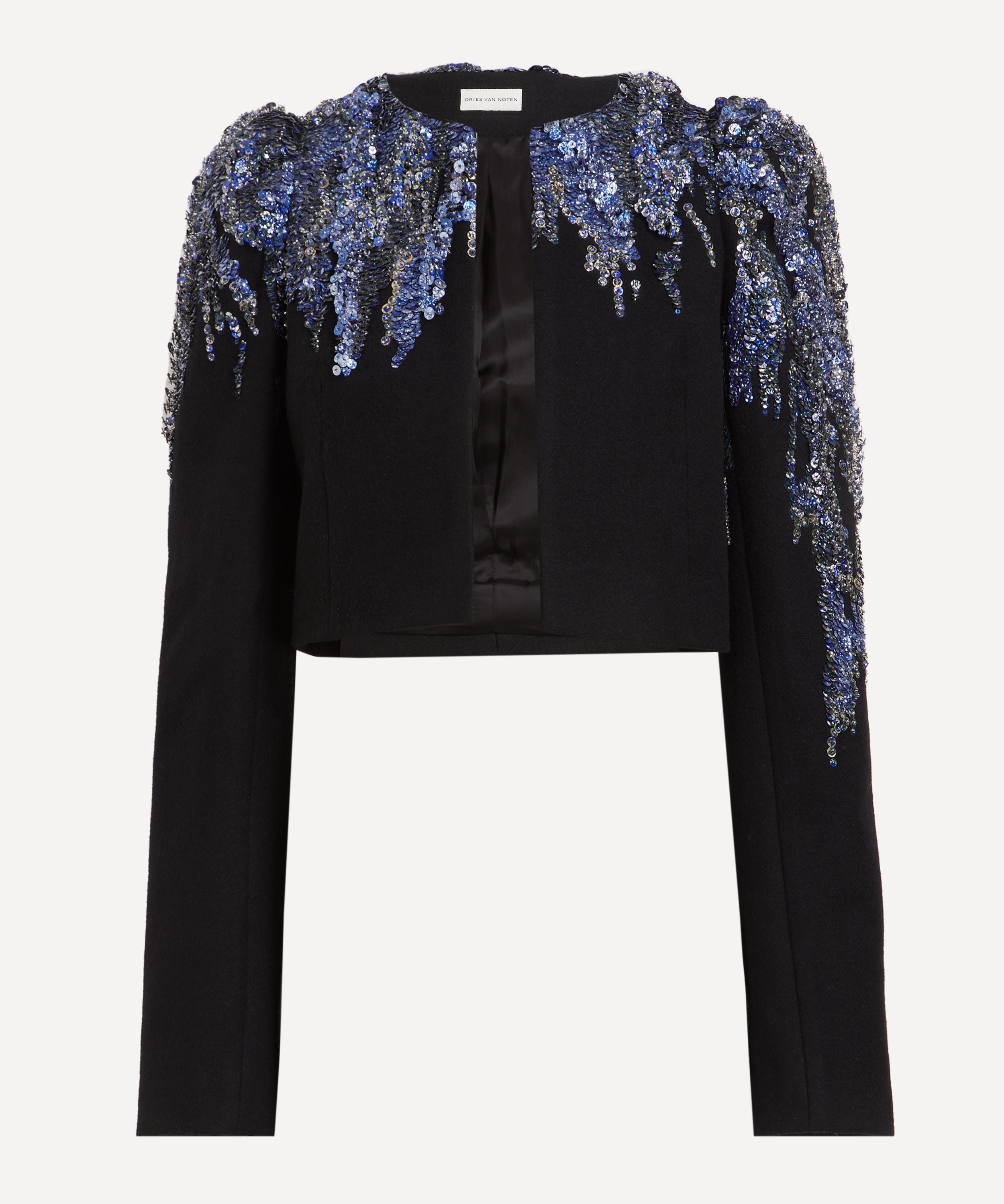 Dries Van Noten - Sequin-Embellished Cropped Jacket image number 0