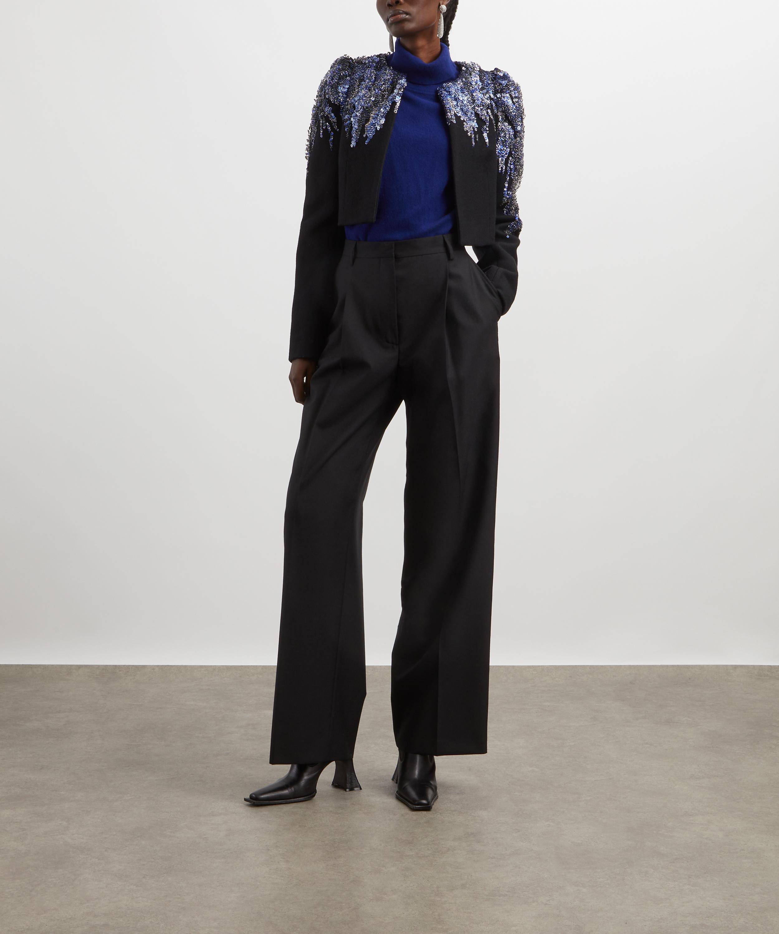 Dries Van Noten - High-Rise Wide Leg Wool Trousers image number 1