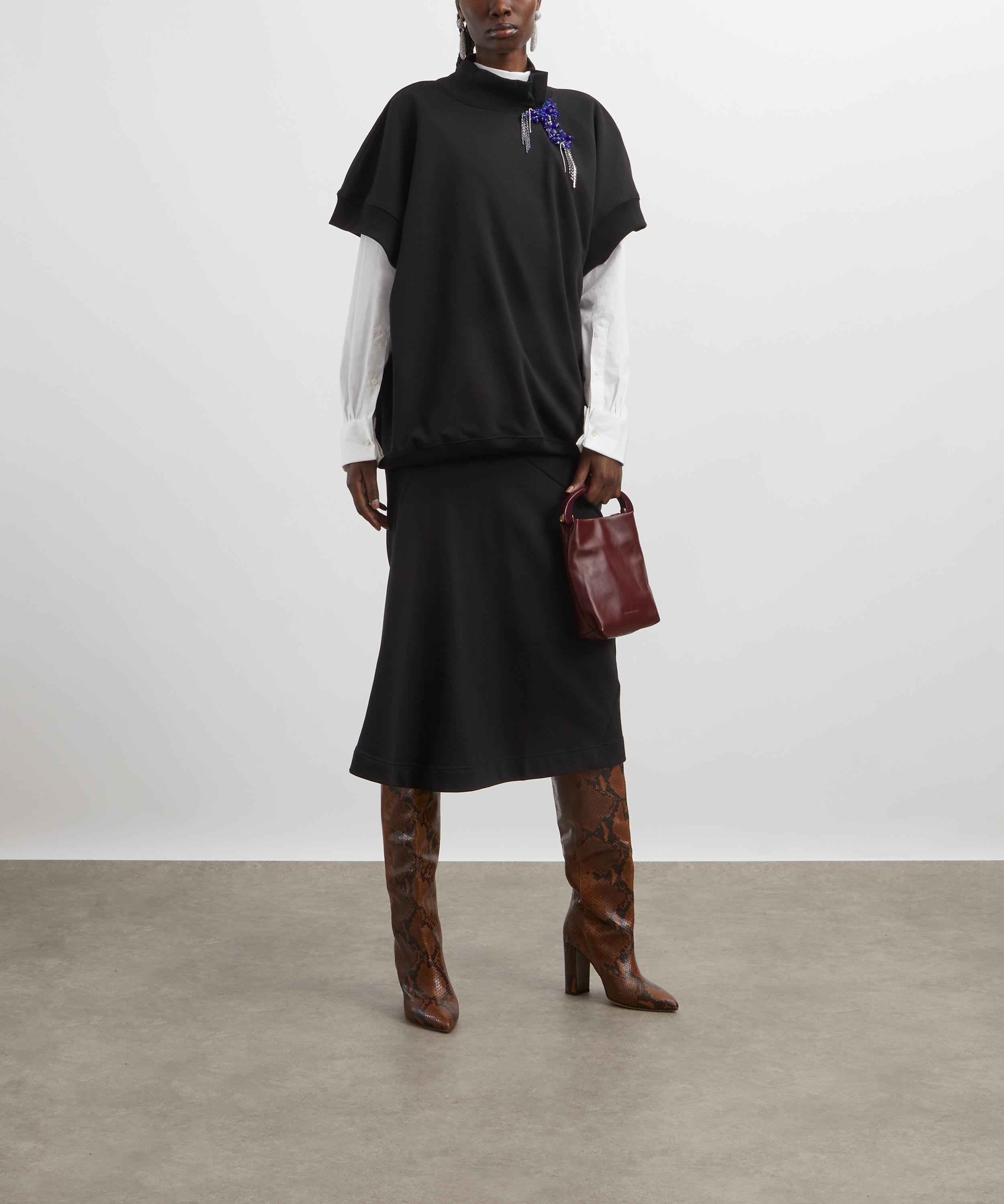 Dries Van Noten - Asymmetric Cotton Jersey Midi Skirt image number 1