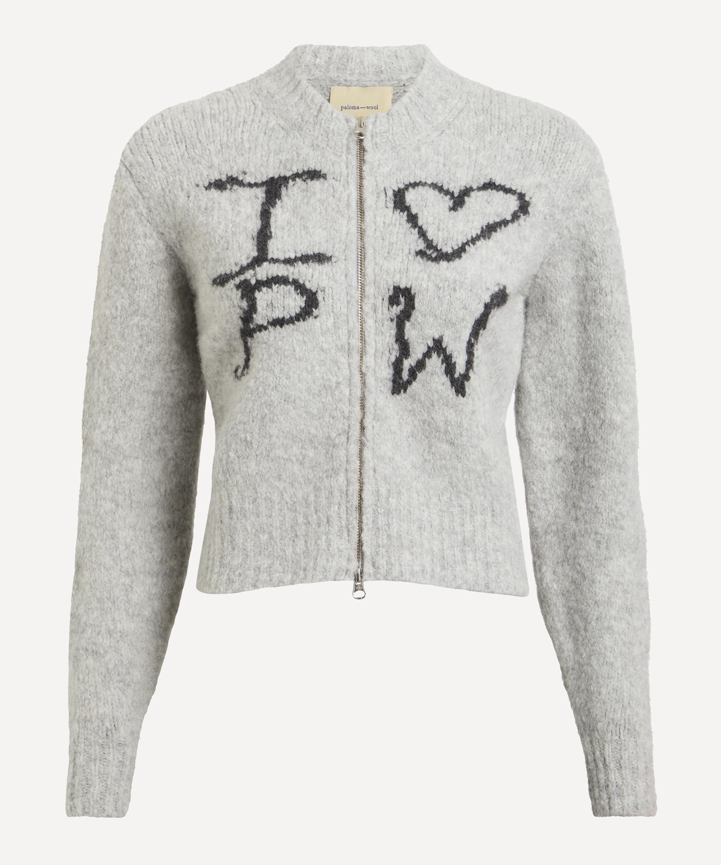 Paloma Wool - Crush Cropped Intarsia Knitted Cardigan image number 0