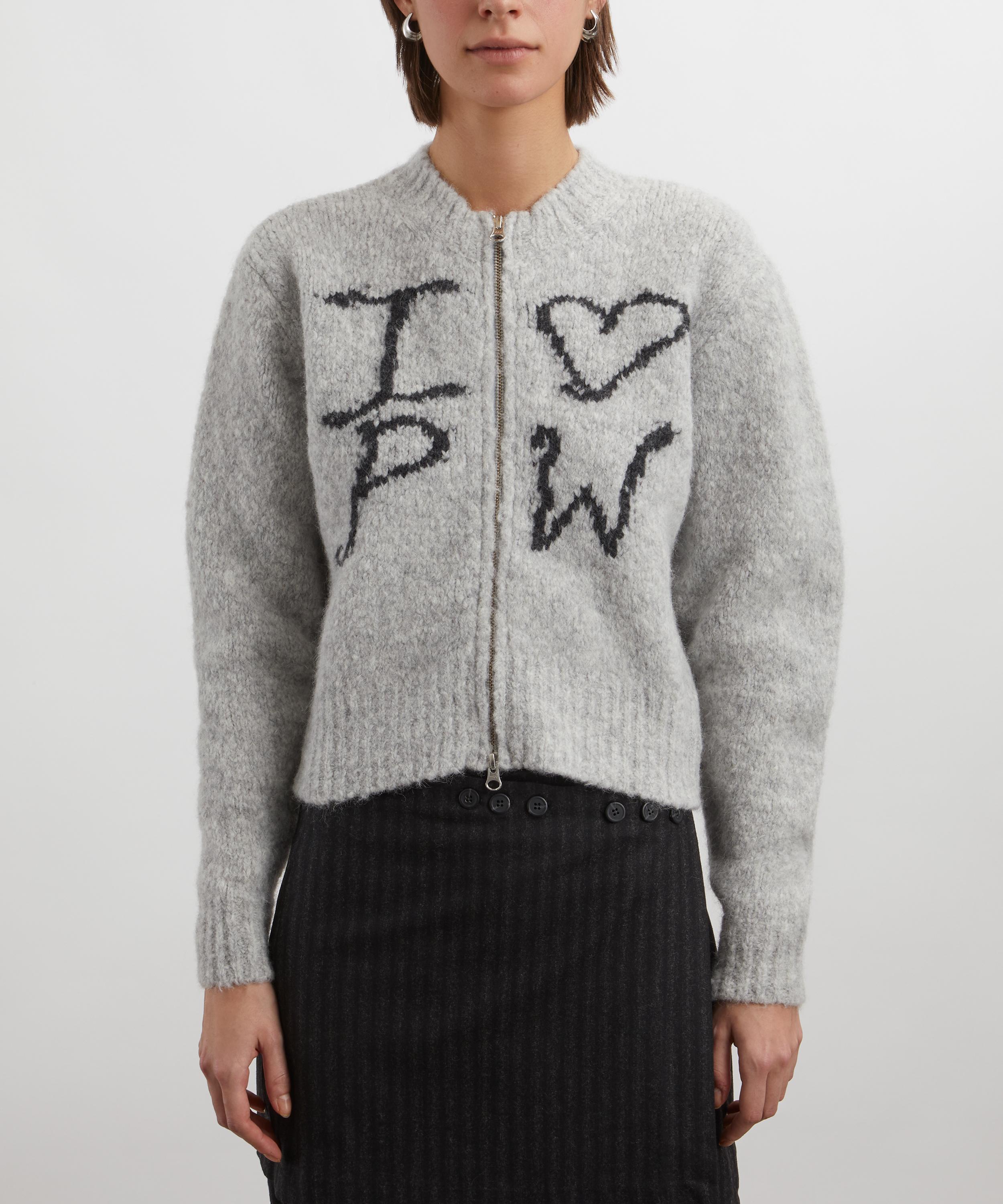 Paloma Wool - Crush Cropped Intarsia Knitted Cardigan image number 2