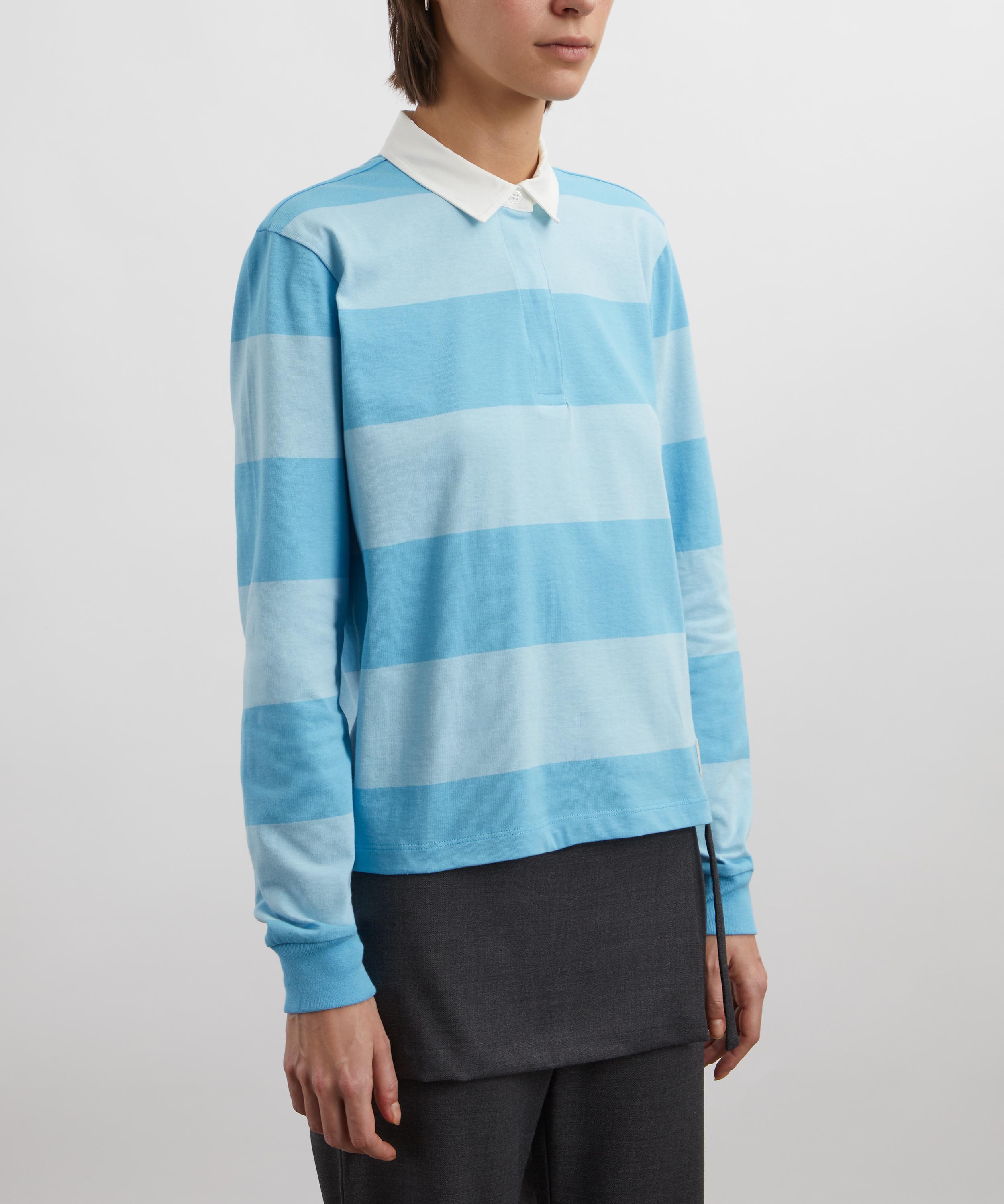 Paloma Wool - Susu Light Blue Striped Rugby Shirt image number 2