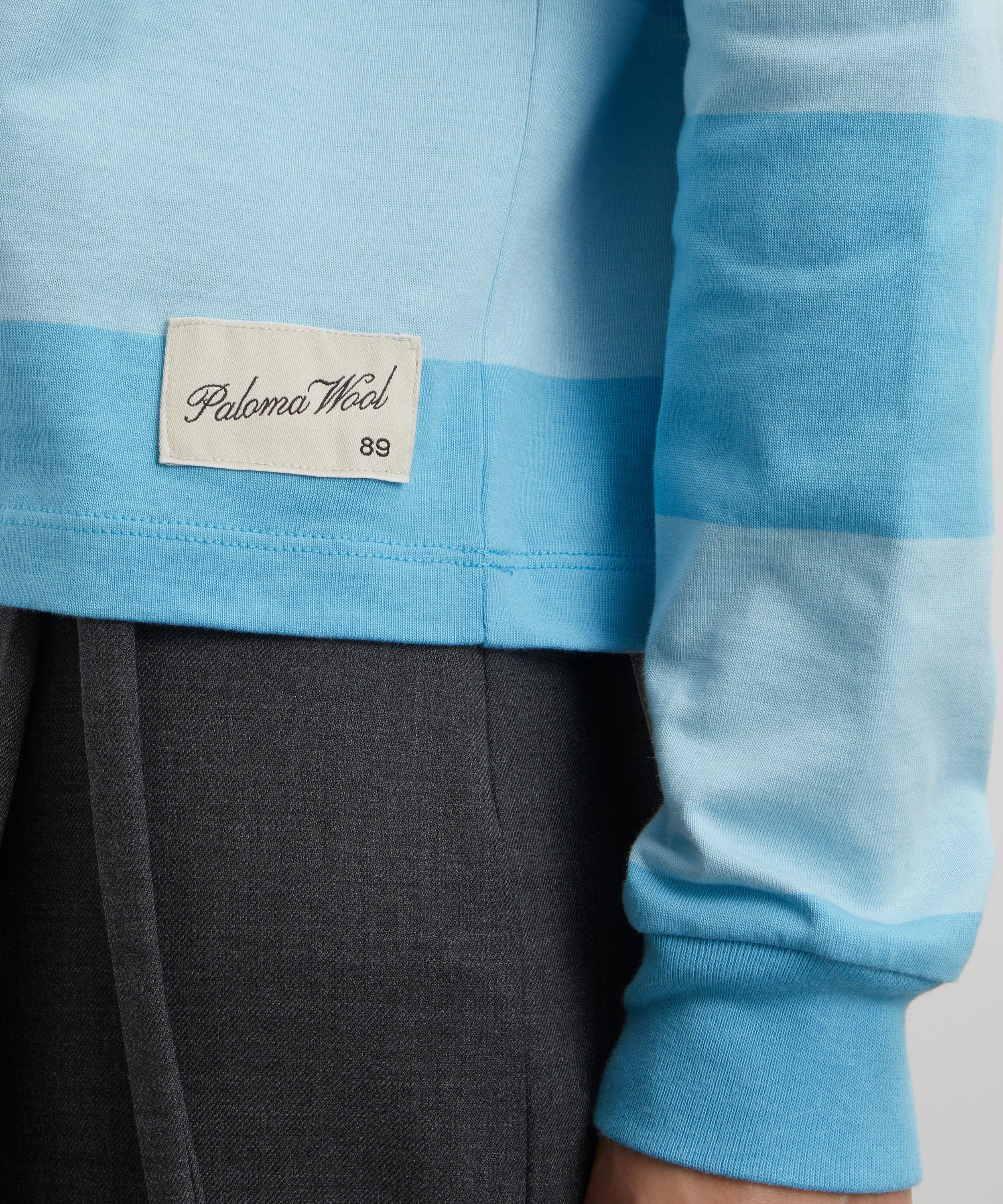 Paloma Wool - Susu Light Blue Striped Rugby Shirt image number 4