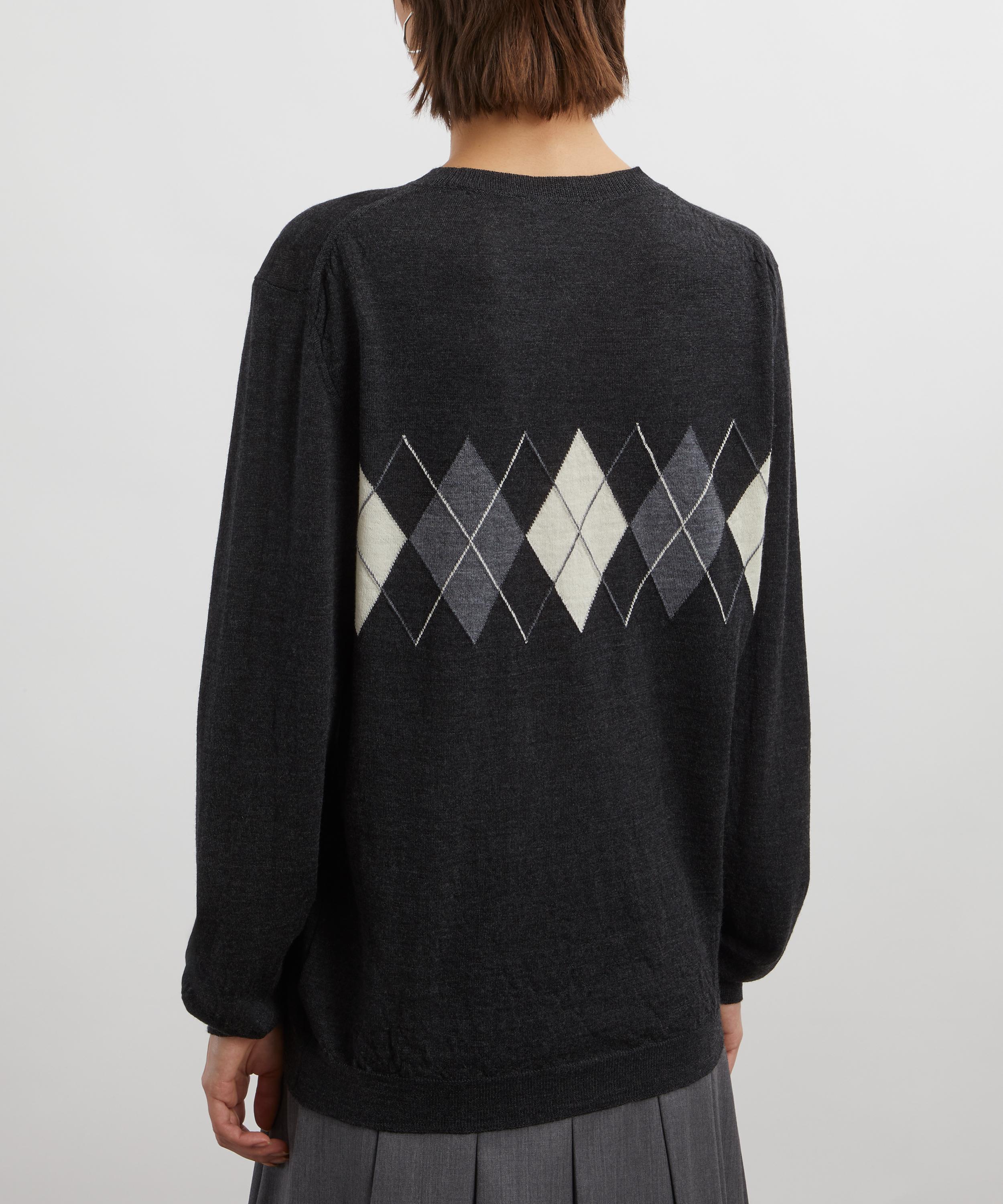 Paloma Wool - Gips Merino Wool Diamond Pattern Jumper image number 3