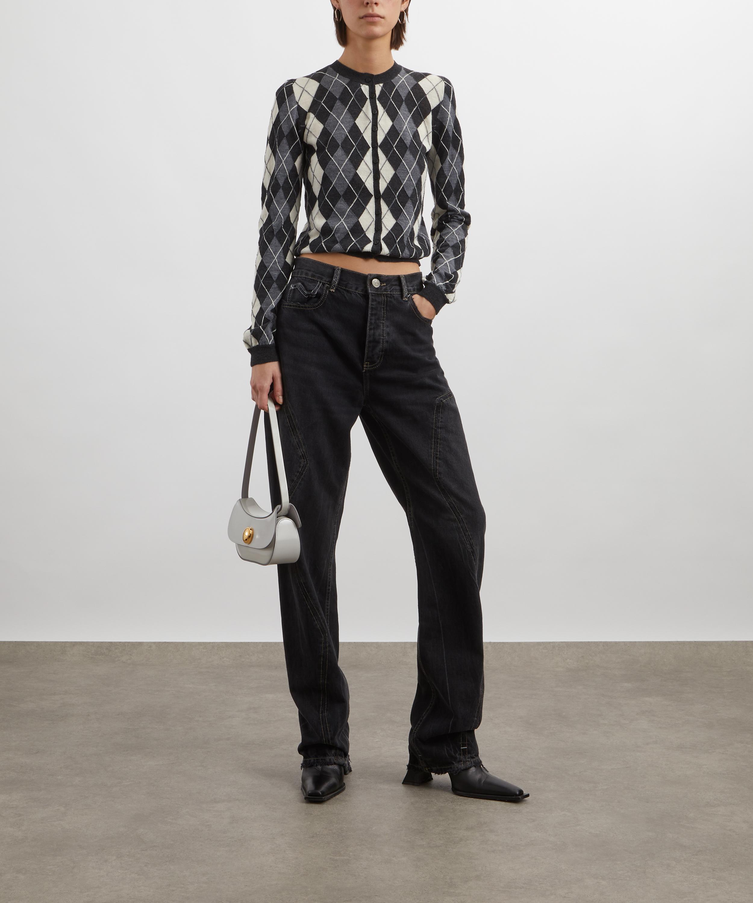 Paloma Wool - Cheng Cropped Diamond Pattern Cardigan image number 1