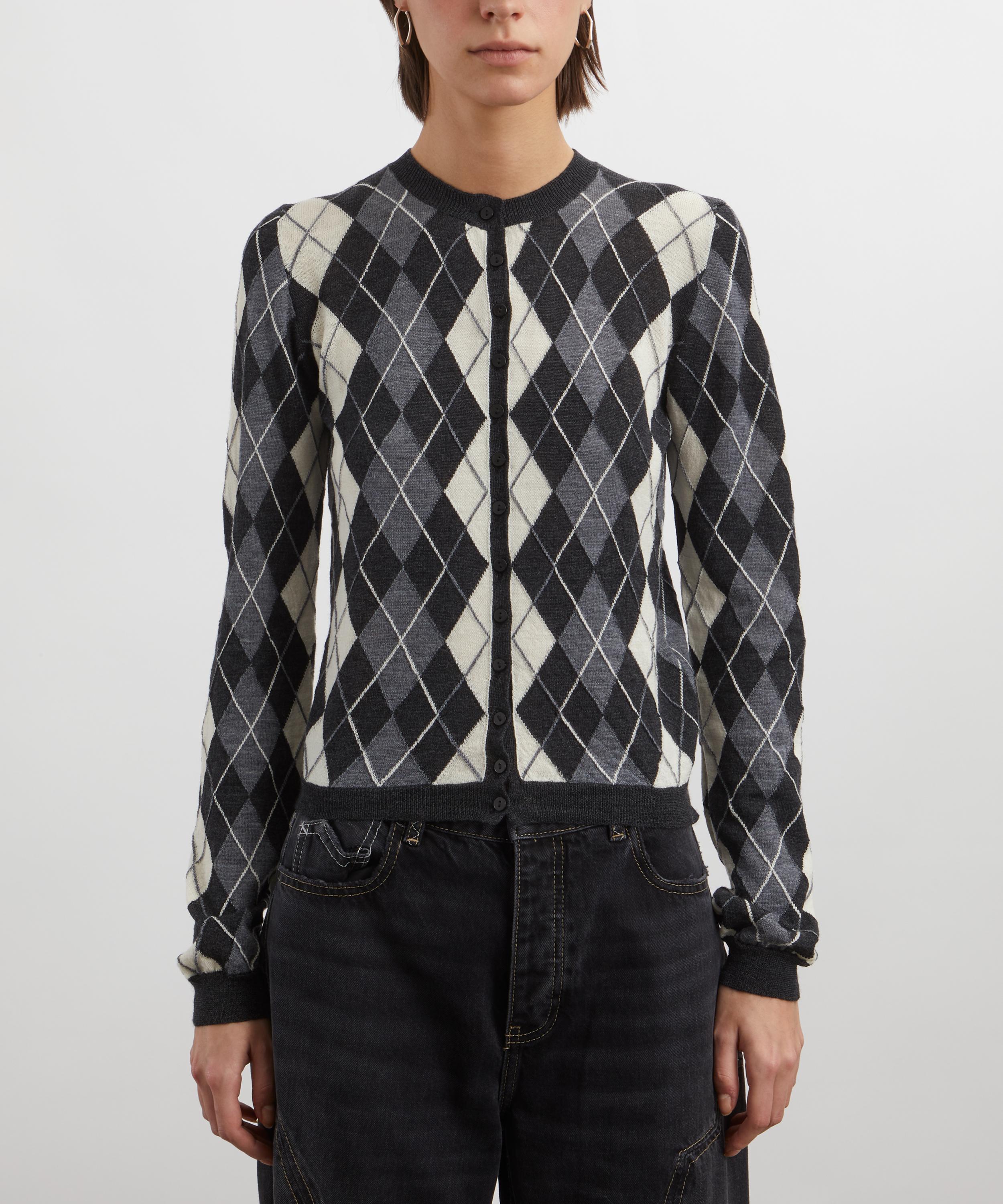 Paloma Wool - Cheng Cropped Diamond Pattern Cardigan image number 2
