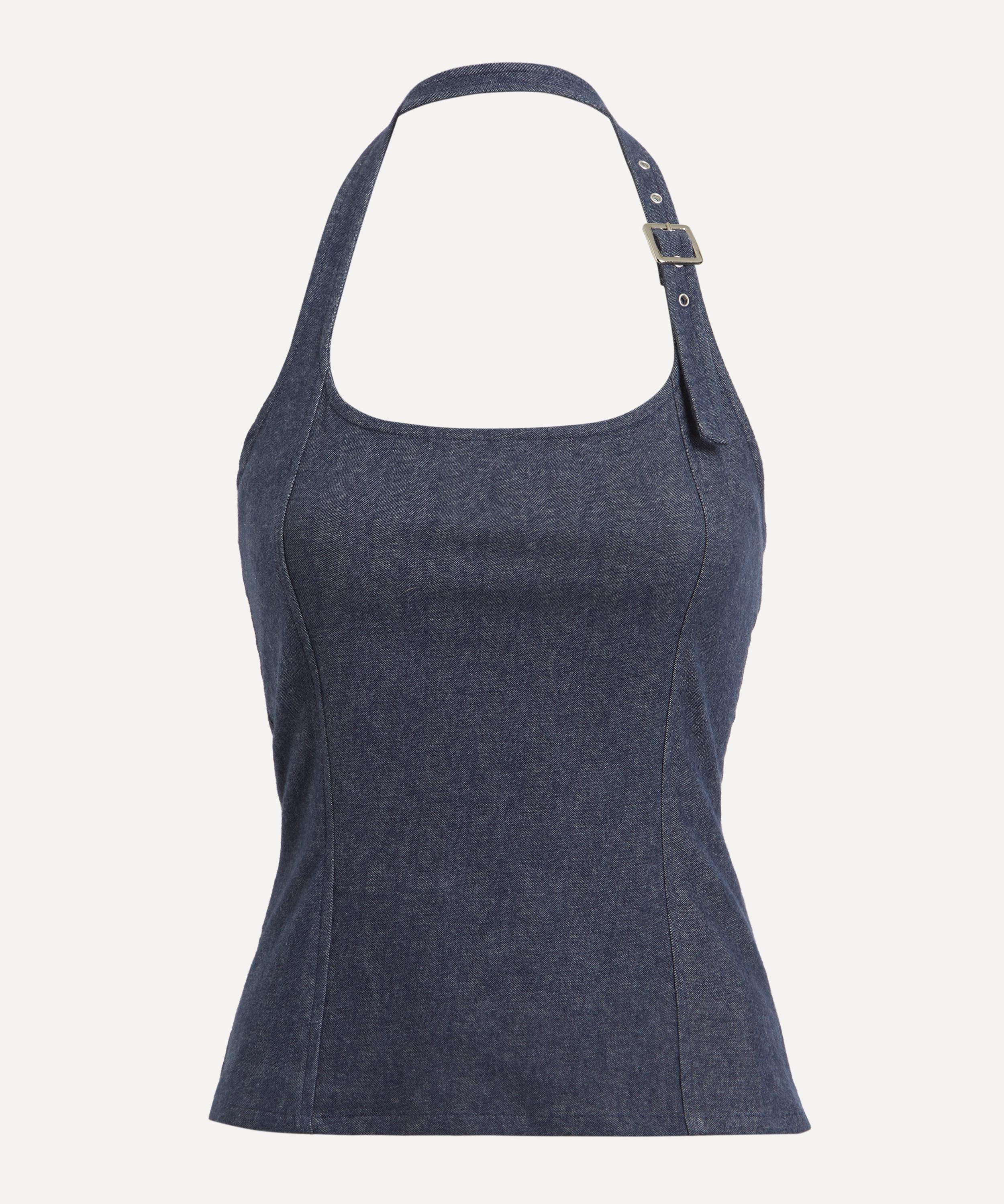 Paloma Wool - Galiena Denim Effect Halter Top image number 0