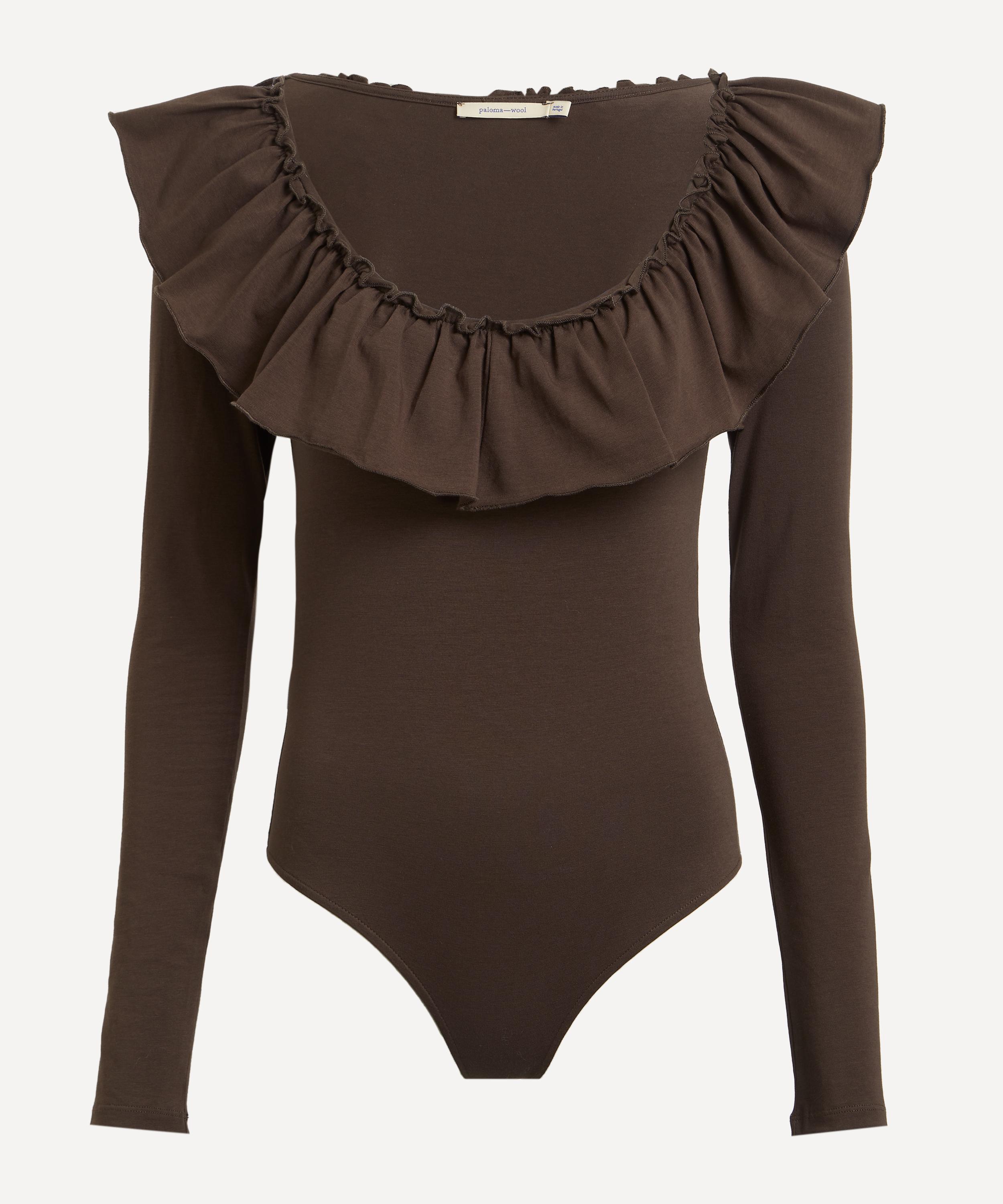 Paloma Wool - Fei Long-Sleeve Ruffled Bodysuit image number 0