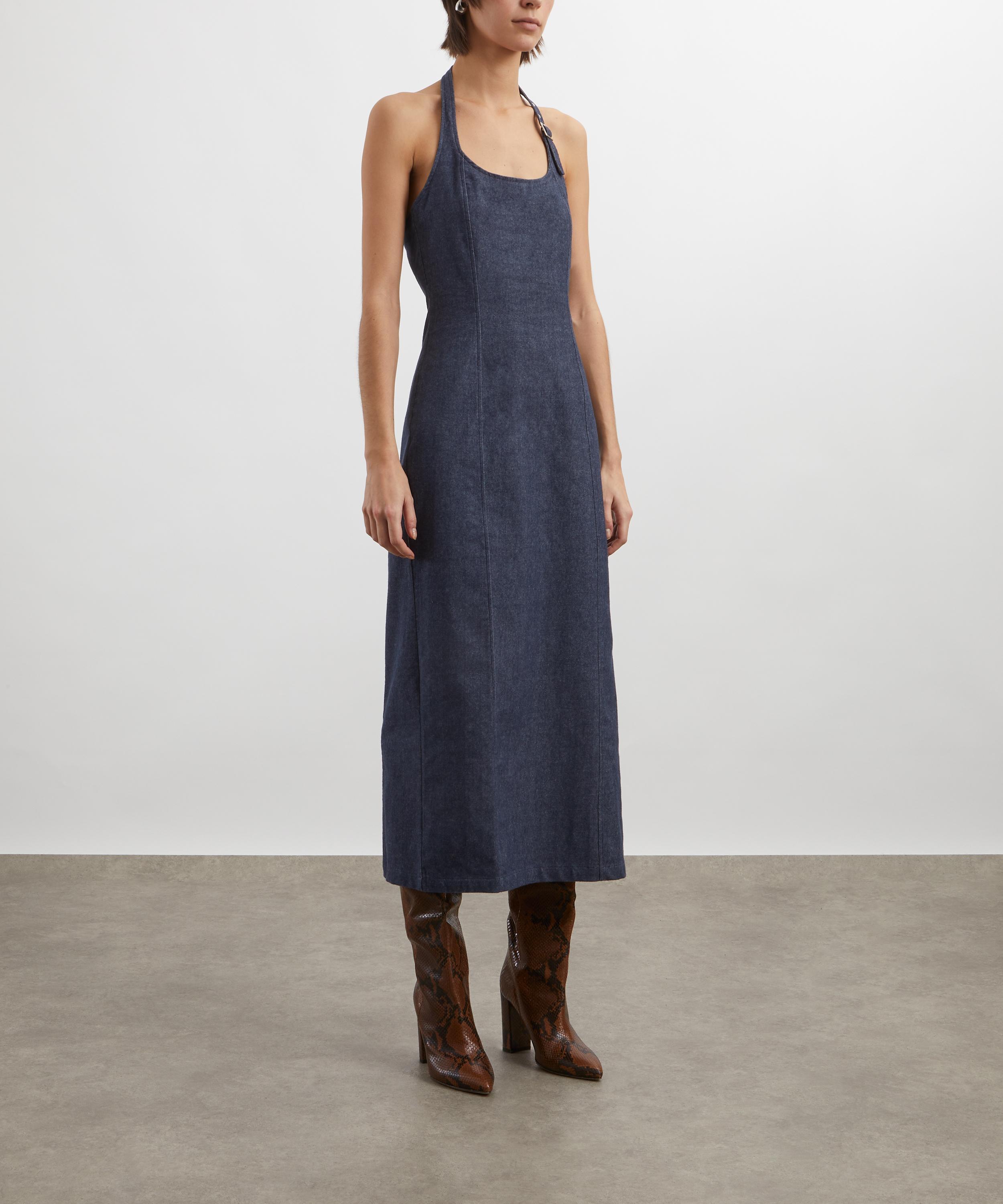 Paloma Wool - Elena Denim Effect Halter Dress image number 2