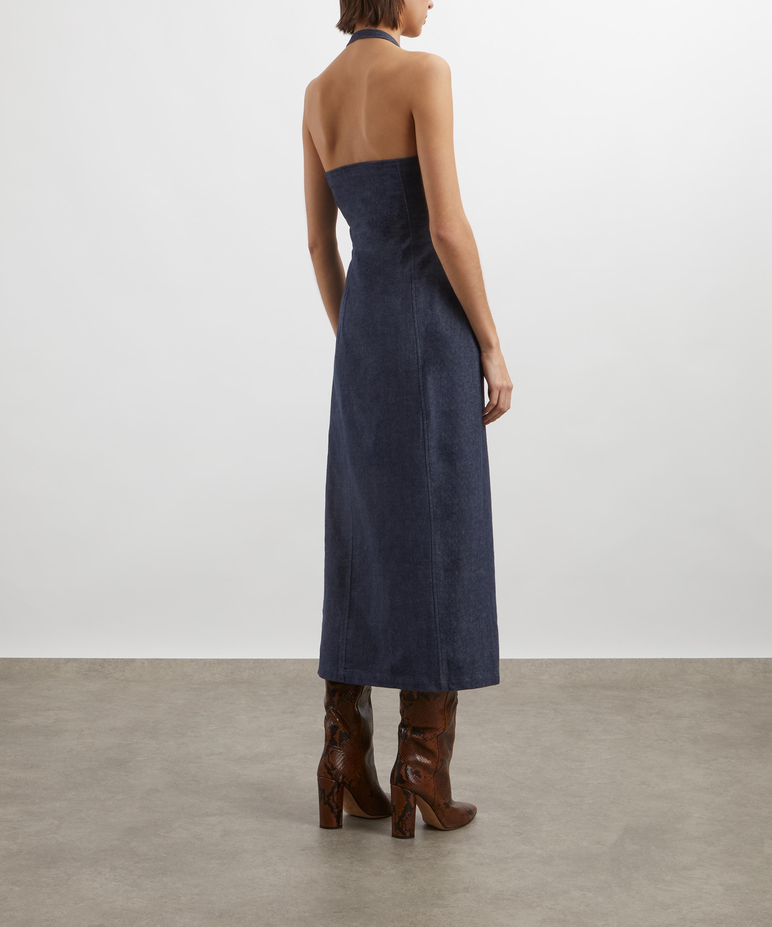 Paloma Wool - Elena Denim Effect Halter Dress image number 3