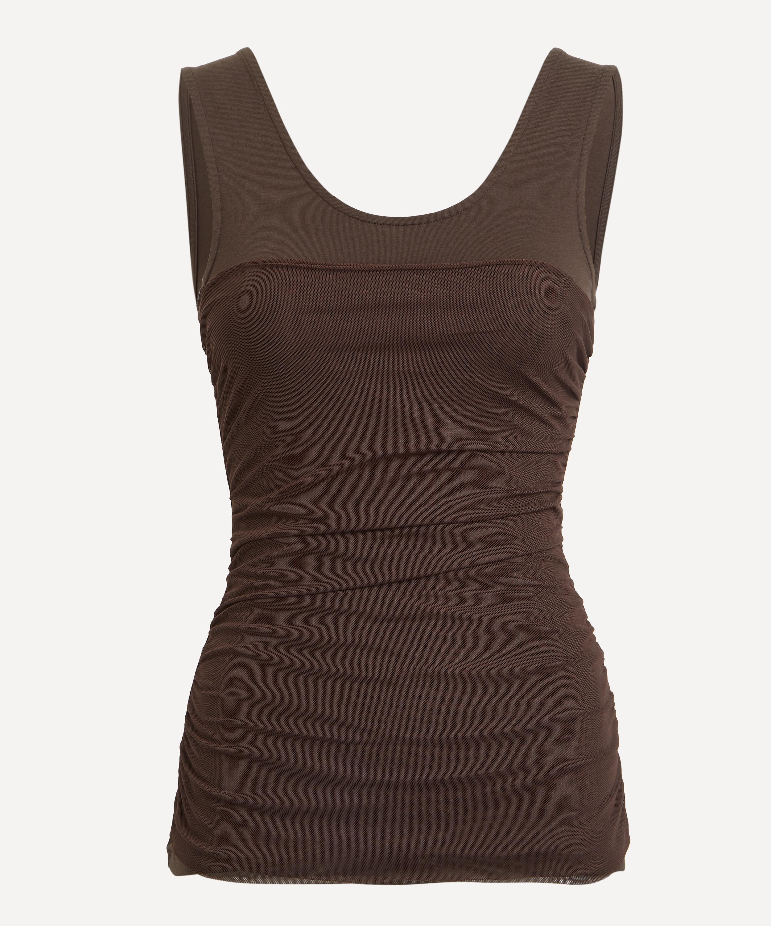 Paloma Wool - Vichyl Brown Mesh Top image number 0