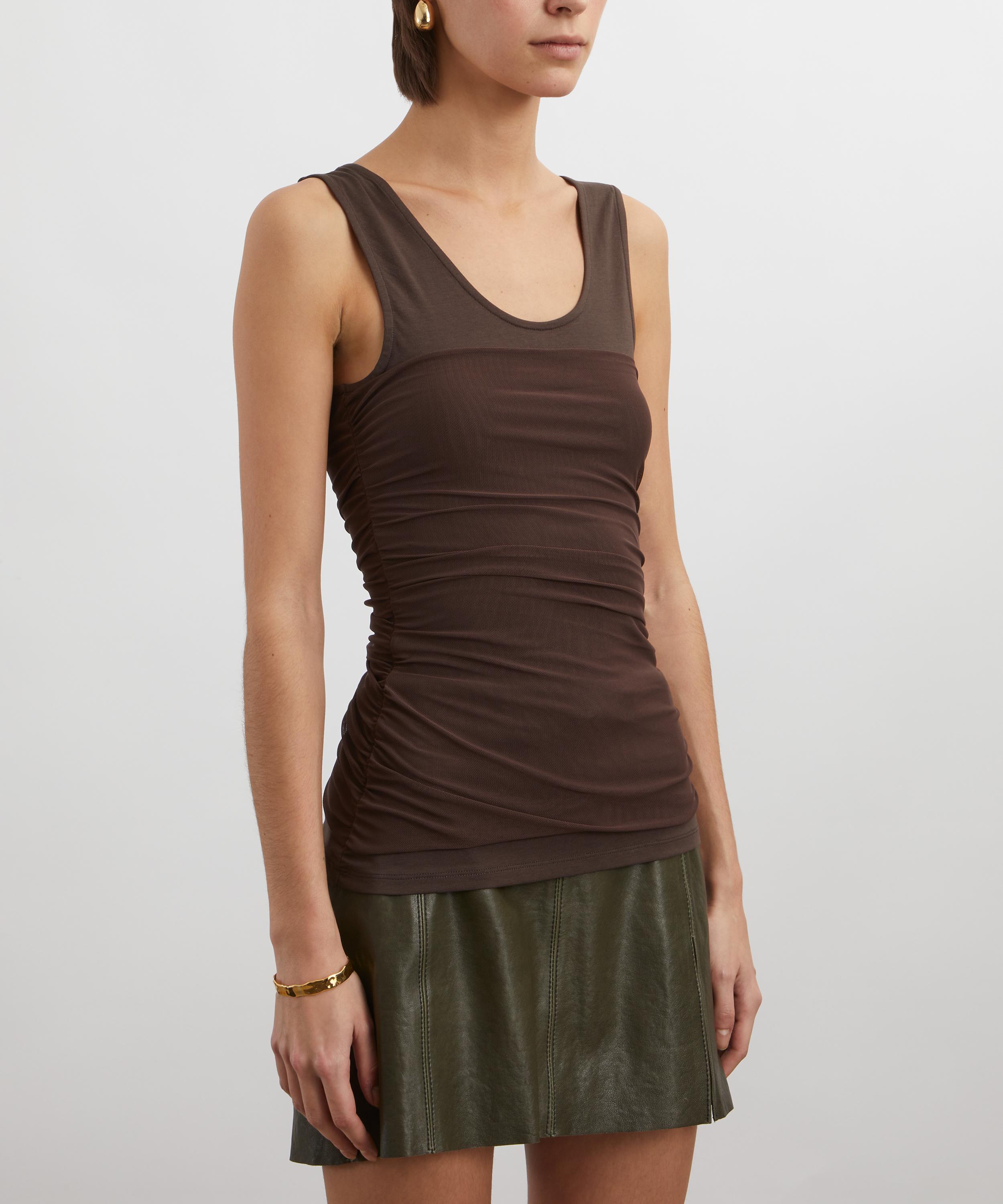 Paloma Wool - Vichyl Brown Mesh Top image number 2