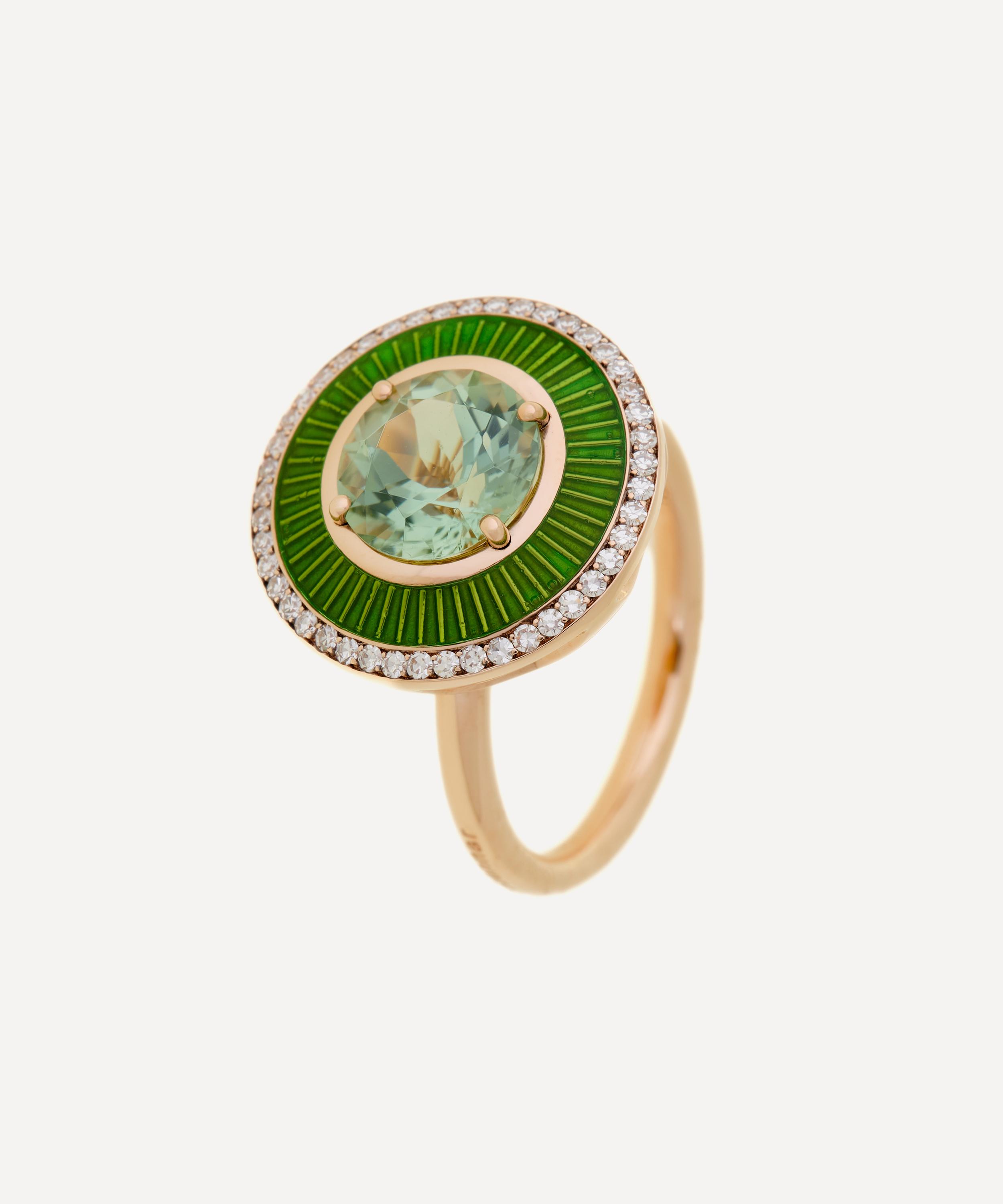 Selim Mouzannar - 18ct Rose Gold Mina Tourmaline and Diamond Ring