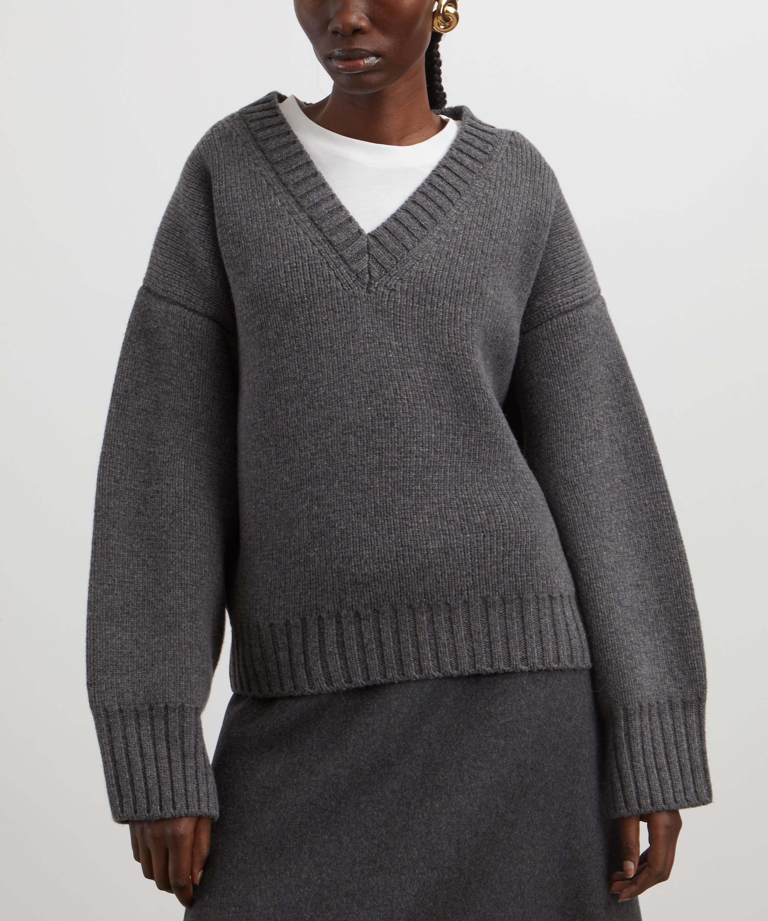 Róhe - Compact V-Neck Jumper image number 2