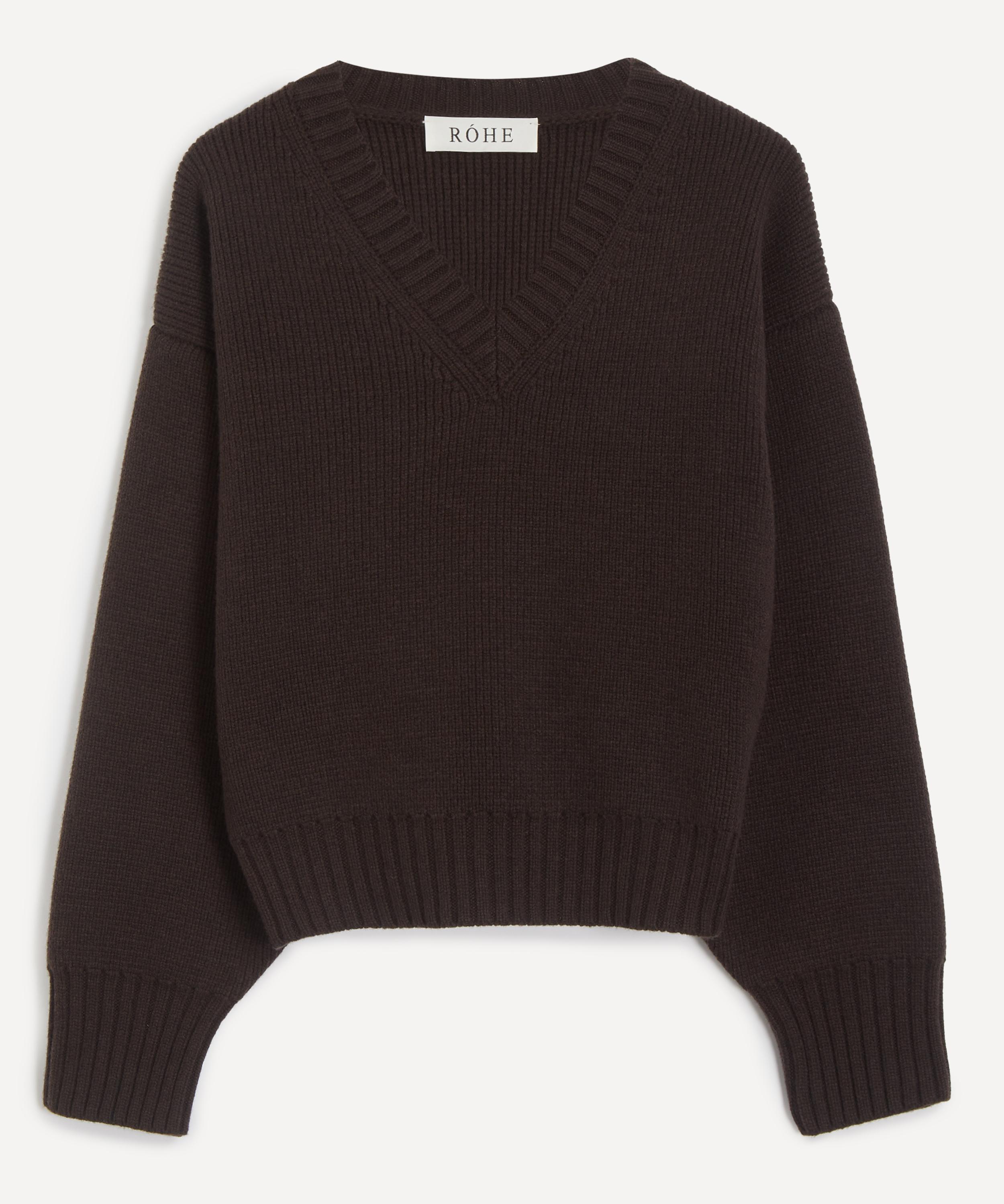 Róhe - Compact Knit V-Neck Jumper image number 0