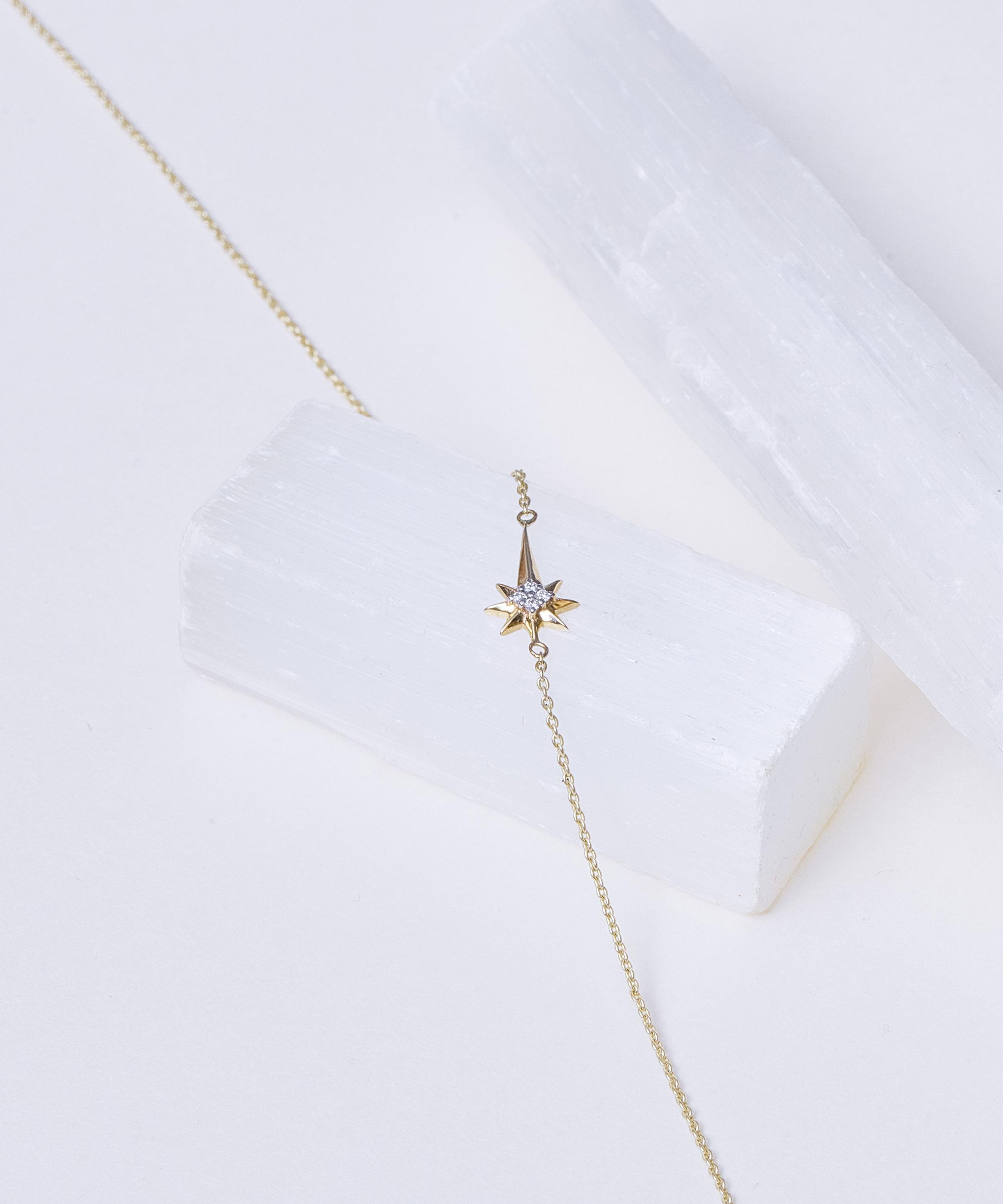Rachel Jackson - 9ct Gold Diamond North Star Necklace image number 2