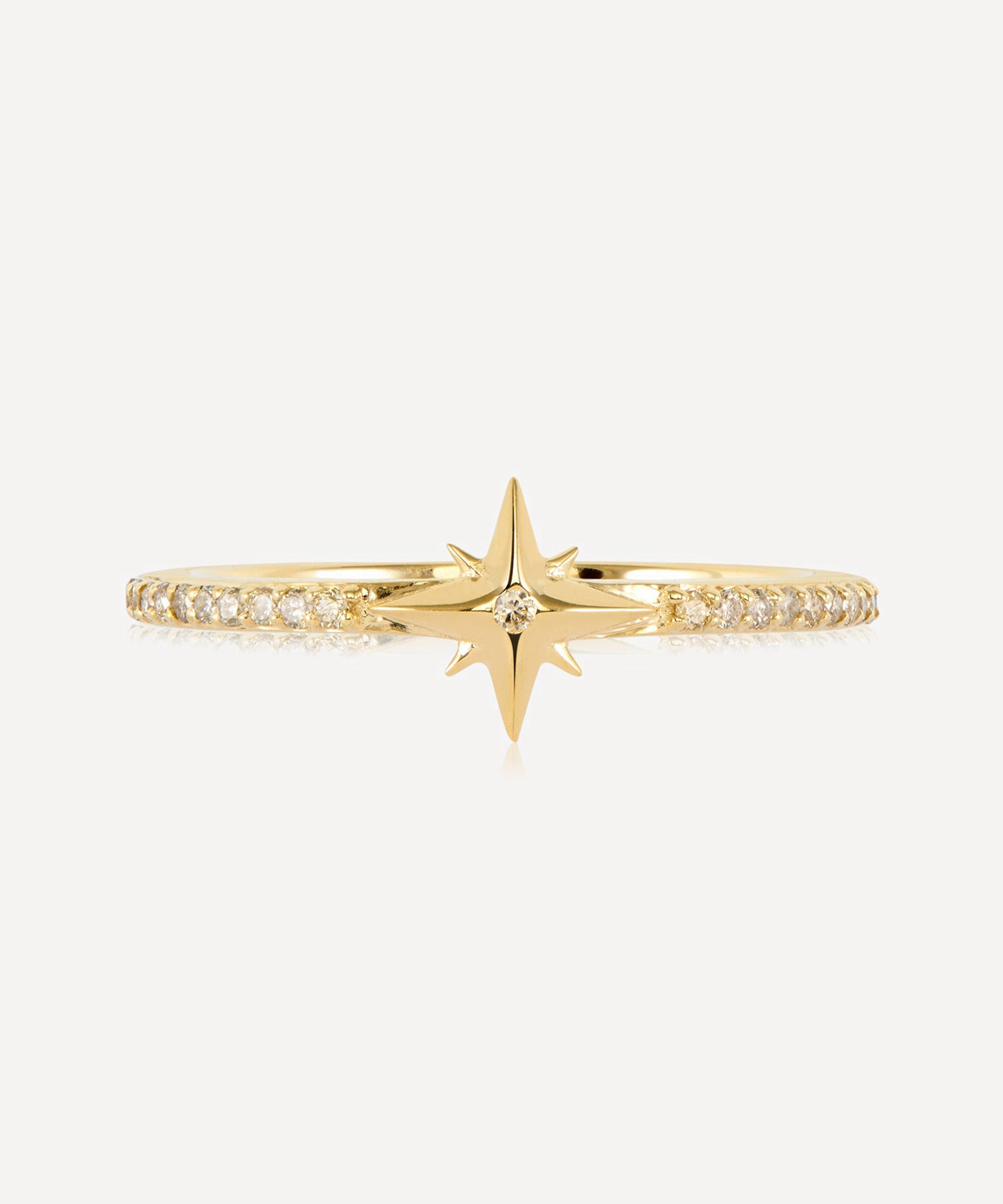 Rachel Jackson - 9ct Gold Diamond North Star Ring image number 0