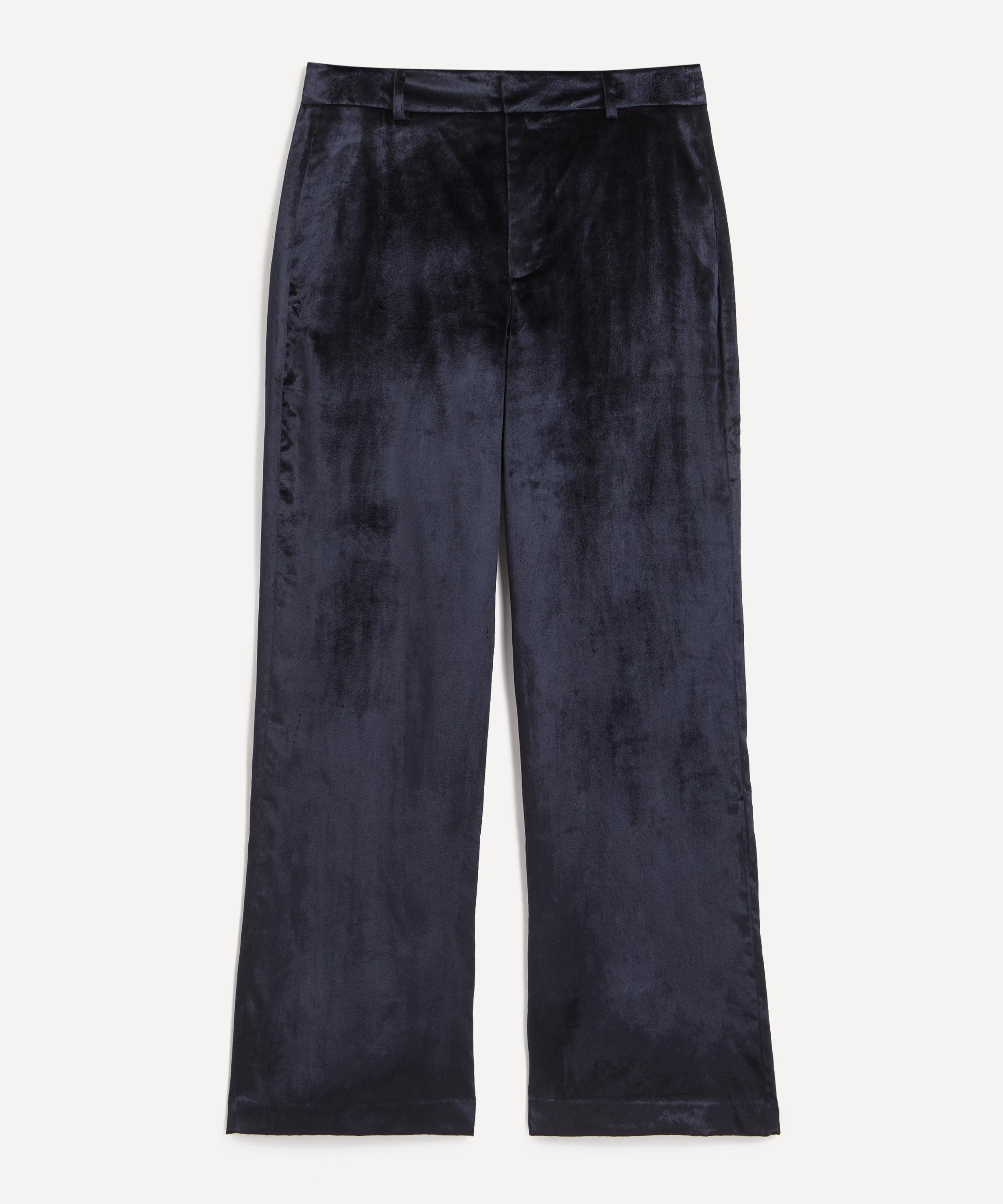 Paige - Chateau Midnight Velvet Trousers image number 0