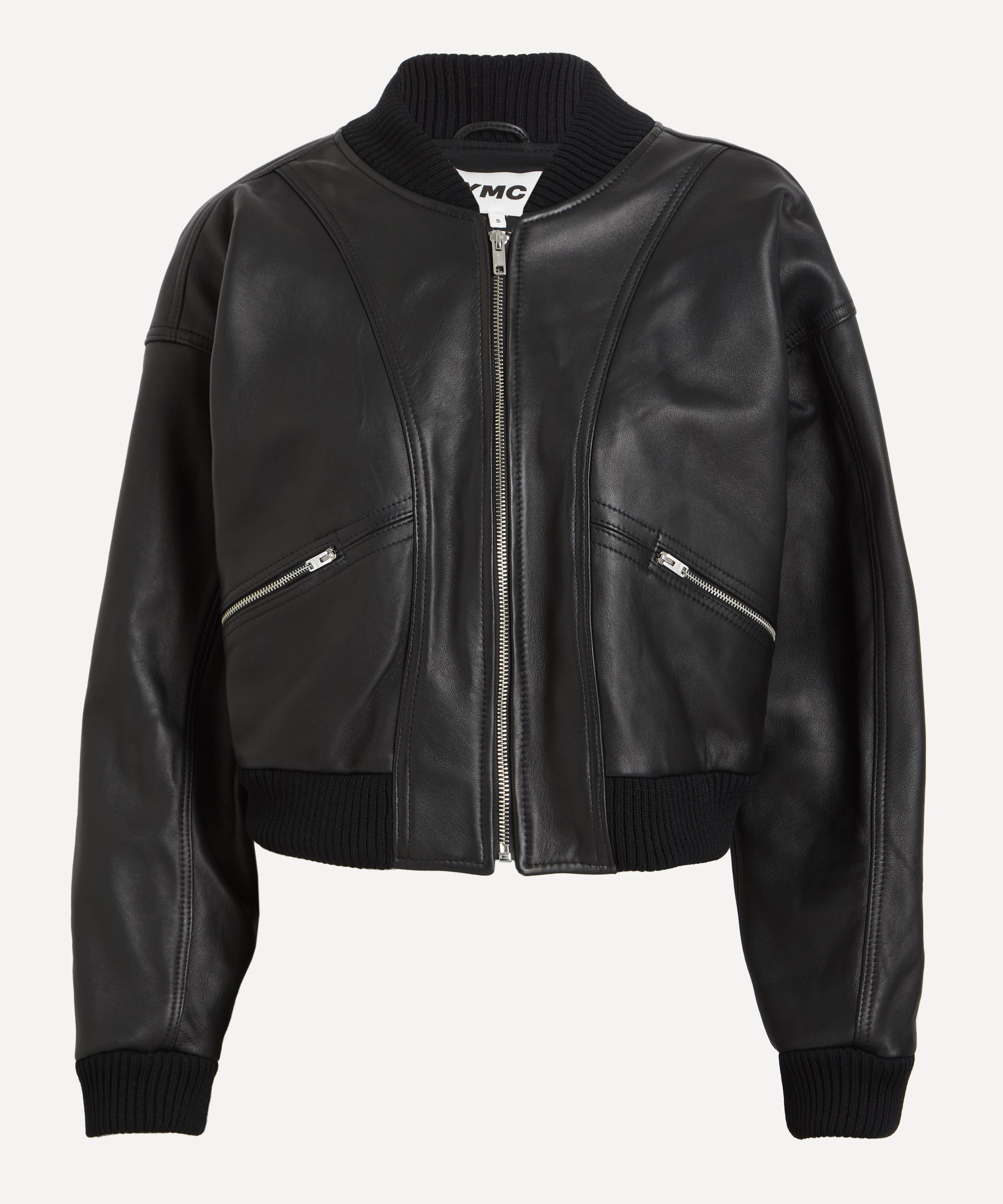 YMC - Tenor Cropped Leather Bomber Jacket image number 0